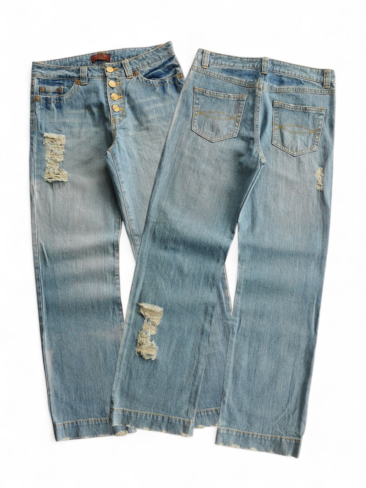 Tornado Mart Sky Bomber Show Gold Button Jeans Size US 30 / EU 46 - 1 Thumbnail