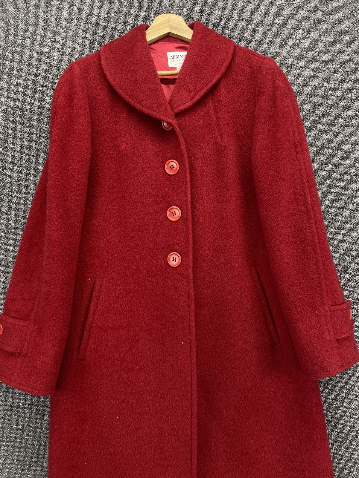 Armani Collezioni Vintage Armani Collezioni Italian Wool Coat Long Jacket Size M / US 6-8 / IT 42-44 - 5 Thumbnail