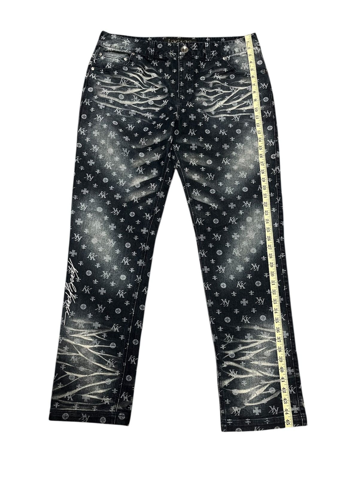 Karl Kani KARL KANI STRECTH MONOGRAM DENIM PANTS Size US 40 / EU 56 - 18 Thumbnail