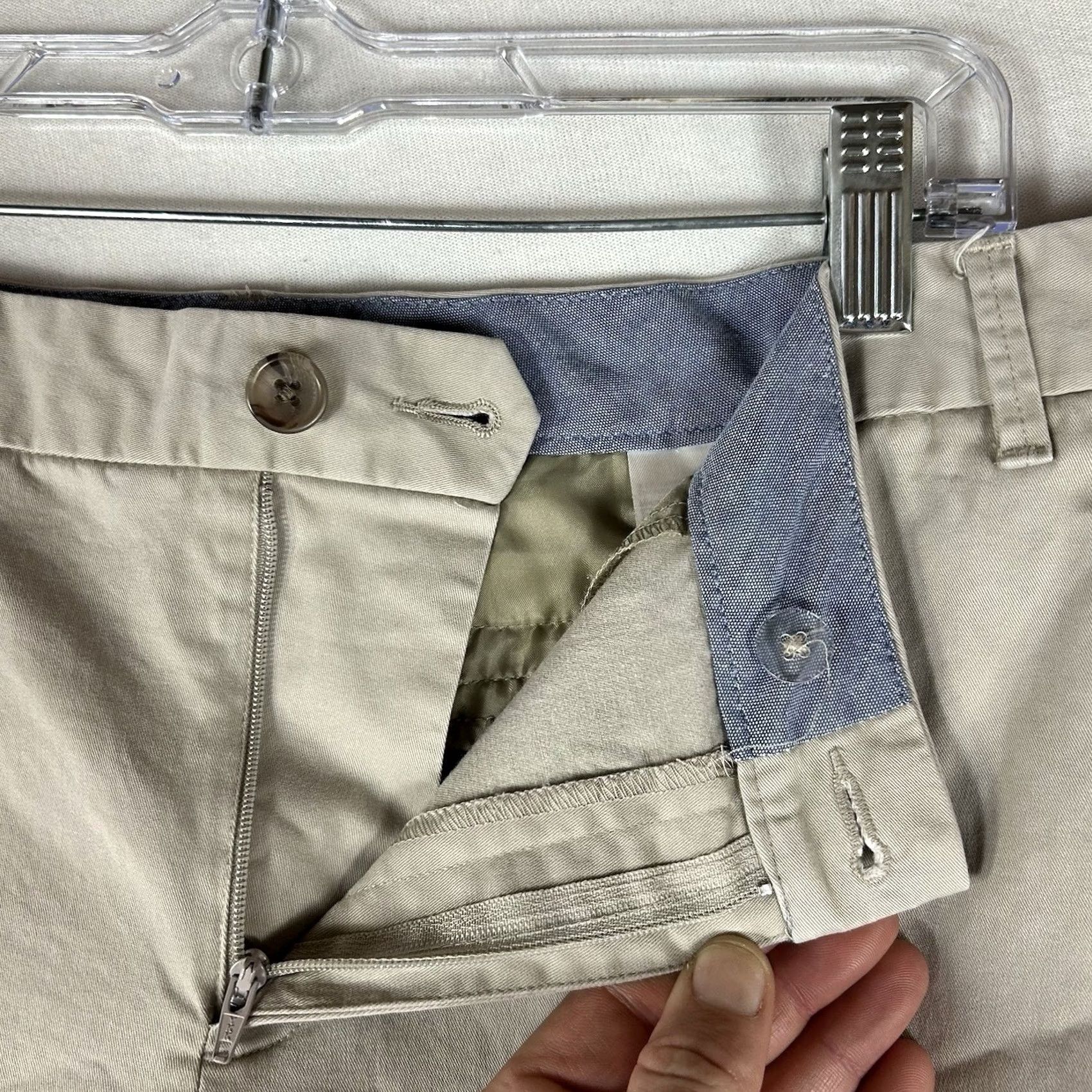 Banana Republic Banana Republic Pants Womens Size 14 Beige Straight Leg Stretch Twill Front Flat Front City Preppy Dress Pants Mens? Ladies Size 36" / US 14 / IT 50 - 5 Thumbnail