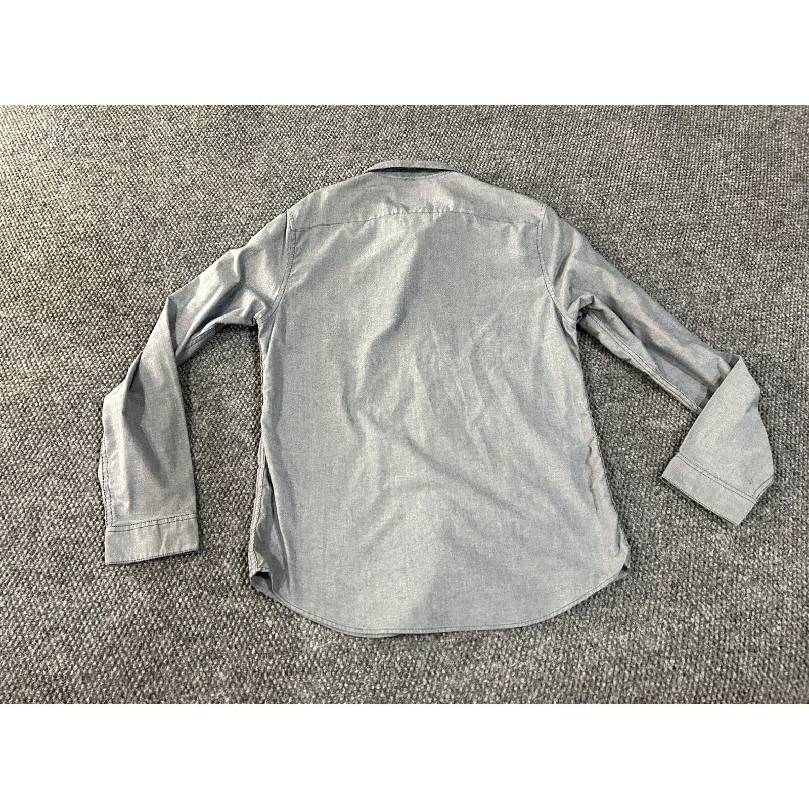 RVCA RVCA Button-Up Shirt Mens Medium Gray Chambray Slim Fit Casual Shirtmen Slim Button-Down Collar Pocketed Button-Up Casual Mens (No extra text) Size US M / EU 48-50 / 2 - 6 Thumbnail