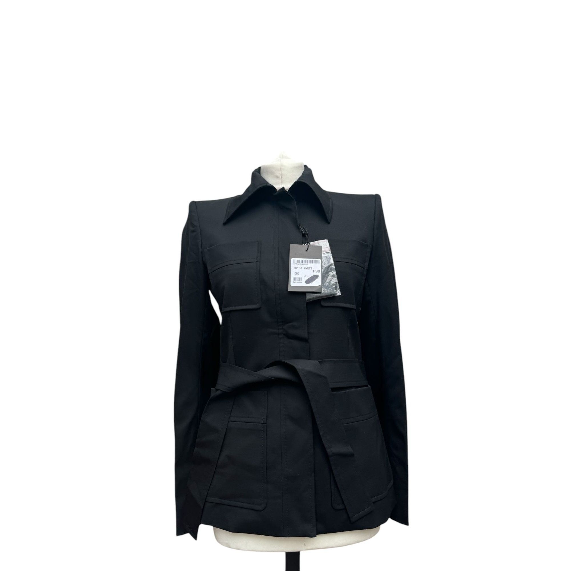 Yves Saint Laurent Black Saharian Wool Suit Size XS / US 0-2 / IT 36-38 - 2 Thumbnail