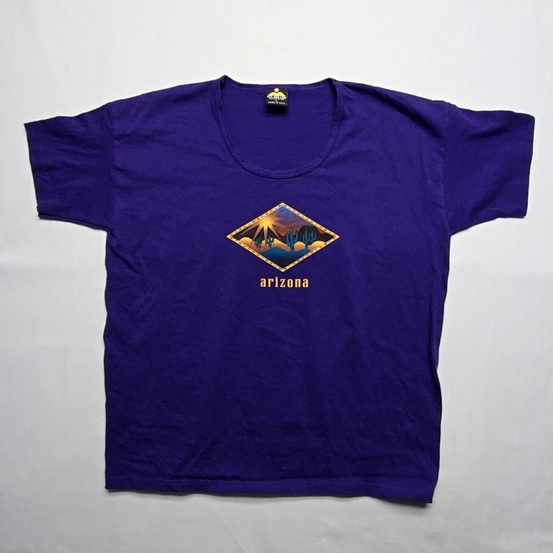 Vintage Vintage Arizona Shirt L Purple Boat Neck Graphic Tee Size L / US 10 / IT 46 - 1 Thumbnail