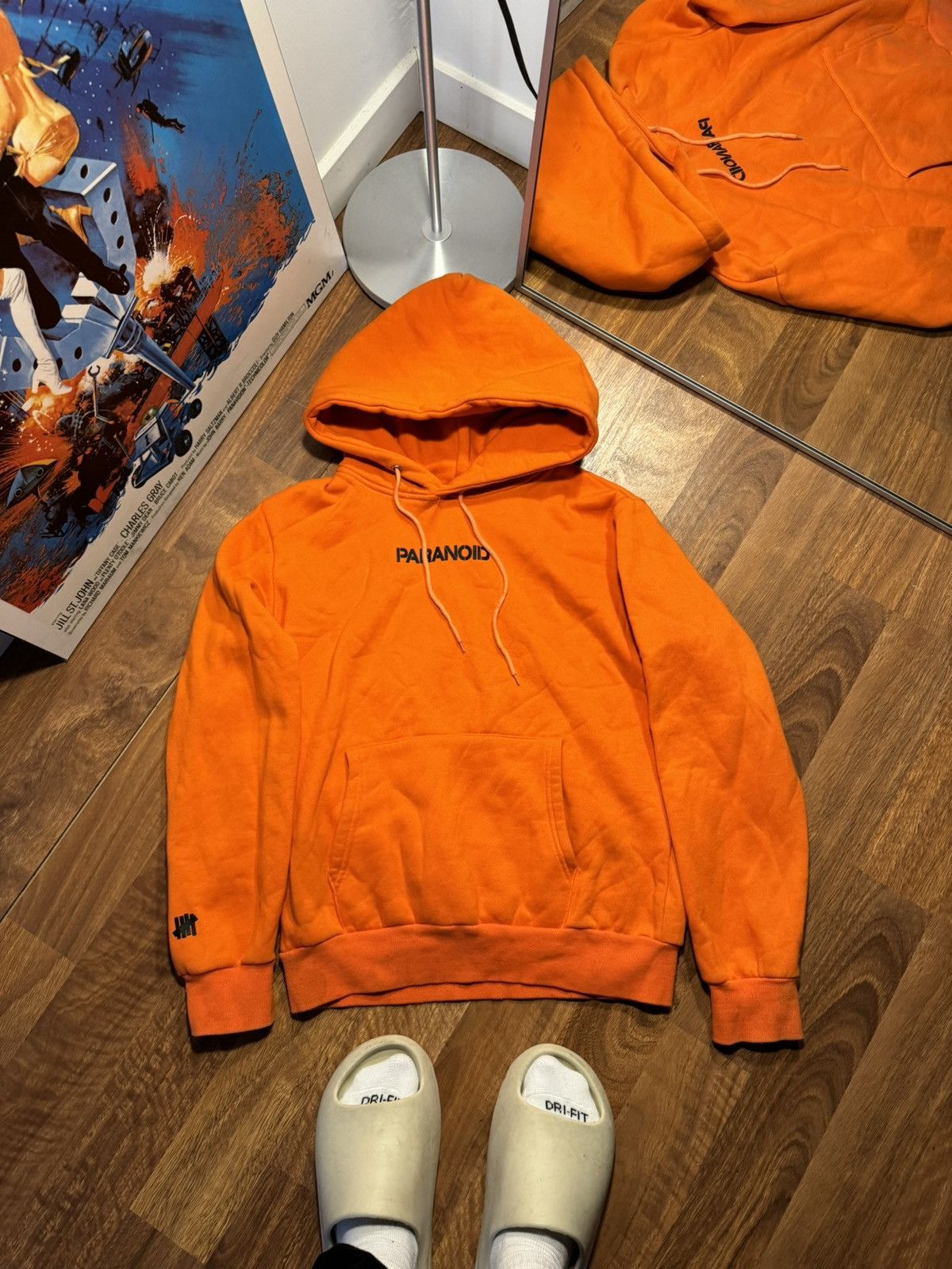 Orange paranoid hoodie best sale