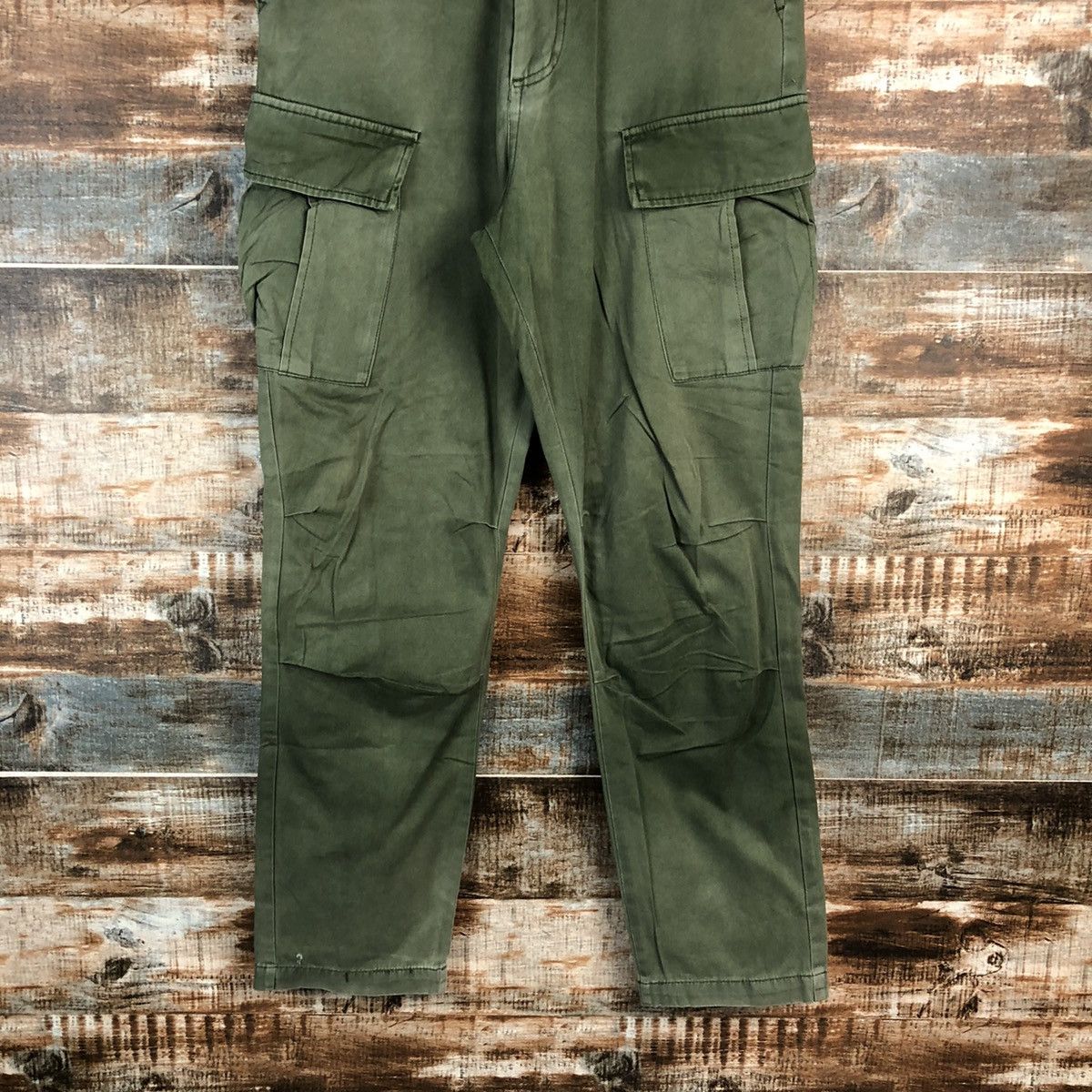 Japanese Brand DLL Browny Green Cargo Multipocket Pants #C100 Size US 29 - 3 Thumbnail
