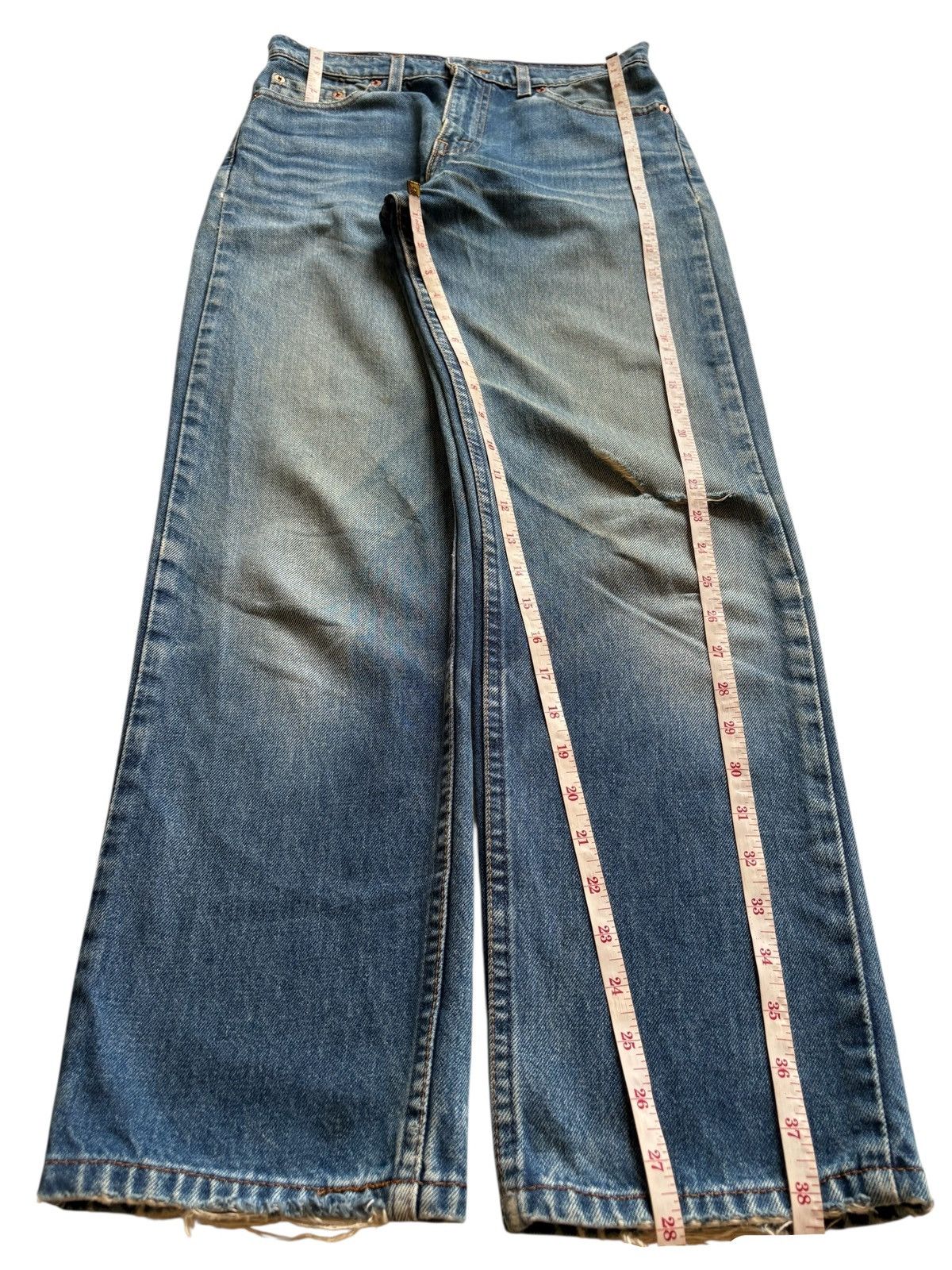 LVC × Levi's × Levi's Vintage Clothing Vintage 90s Levis 510 Mud Wash Distressed Ripped Jeans Size US 28 / EU 44 - 14 Thumbnail
