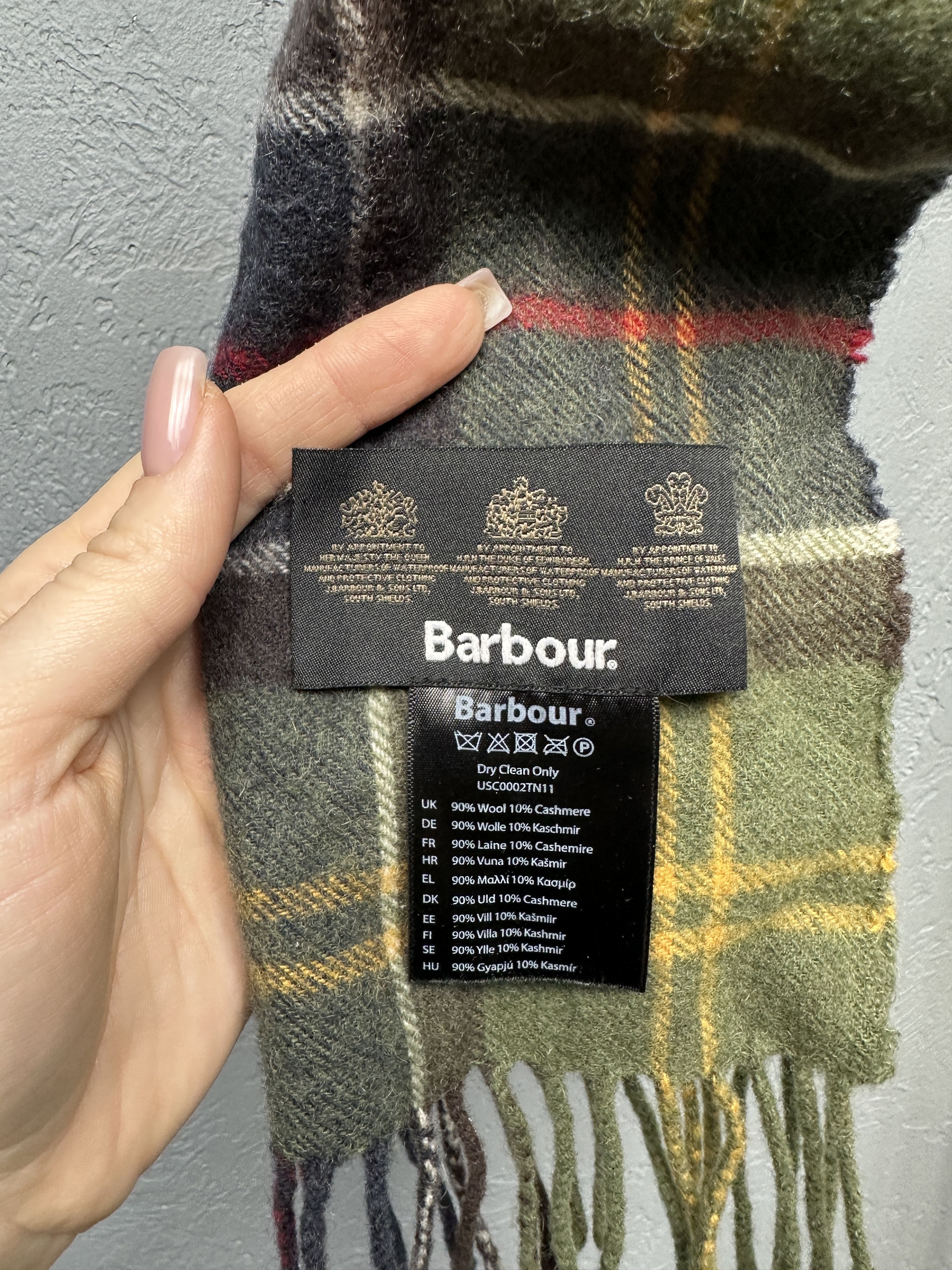 Barbour Barbour Mens Tartan Plaid Scarf Size ONE SIZE - 3 Thumbnail