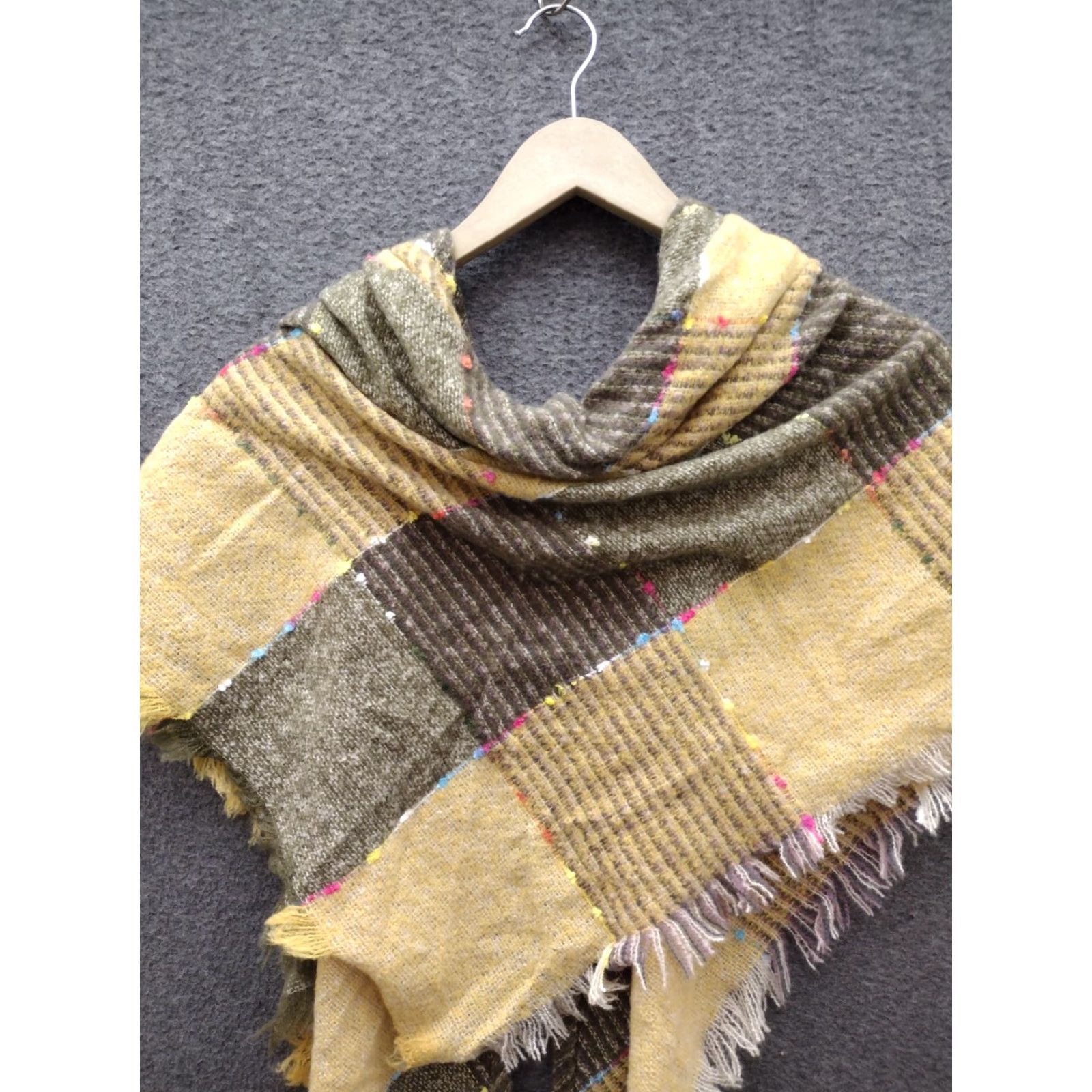 Vintage VINTAGE Plaid Blanket Warm Soft Chunky Oversized Shawl Wrap for Women Size ONE SIZE - 2 Thumbnail