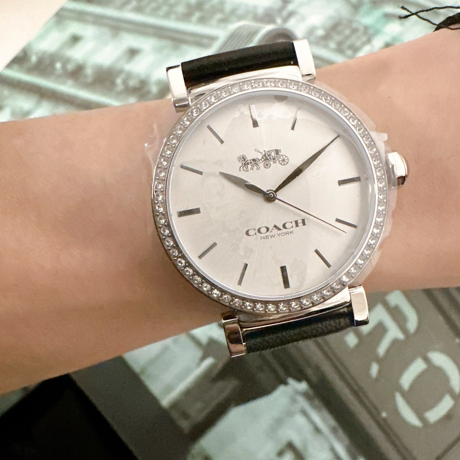 Coach Coach 14503868 Black Leather Ladies Madison 34mm Watch, Size ONE SIZE - 6 Thumbnail
