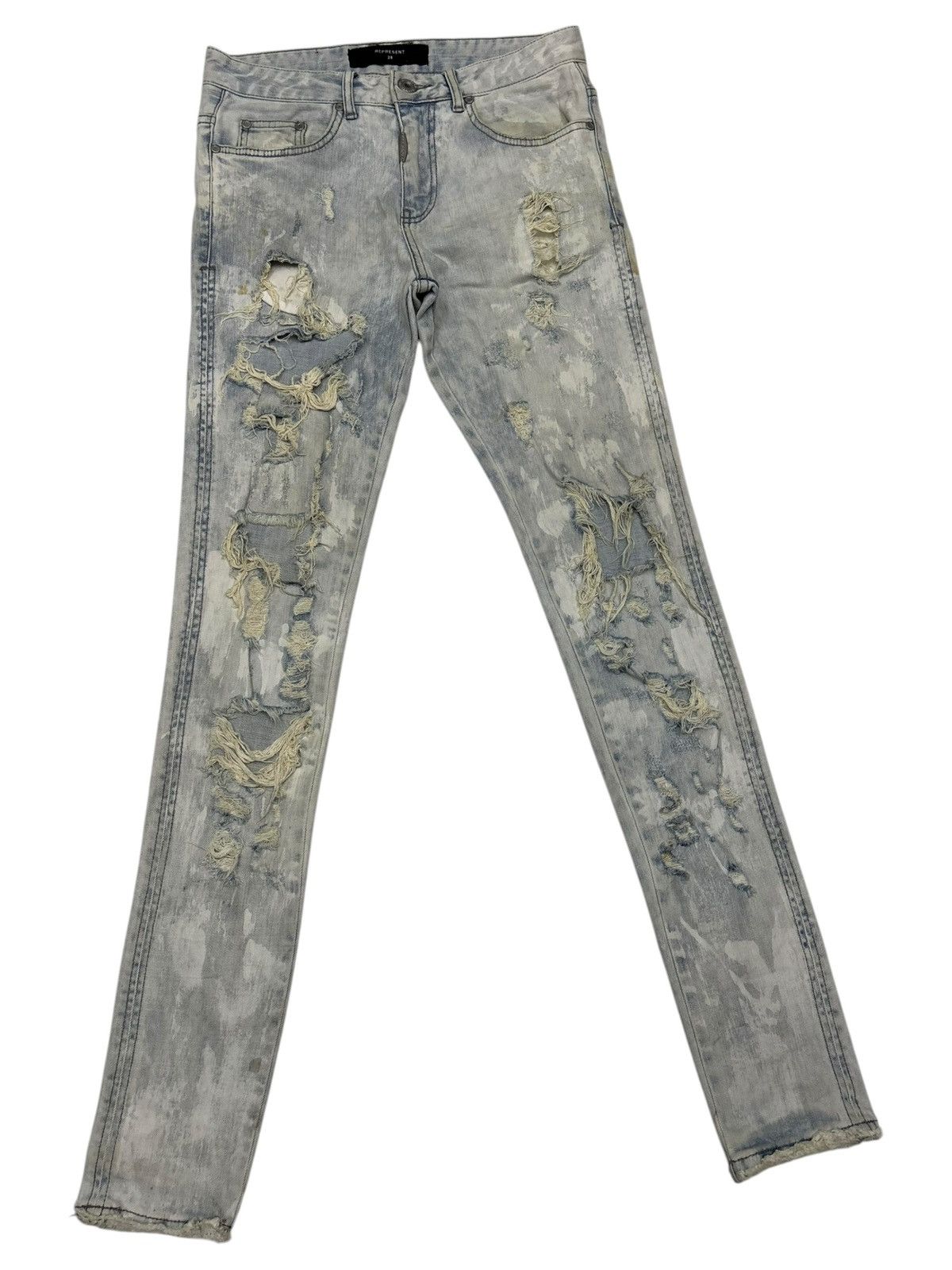 Represent Clo. REPRESENT DESTROYER DENIM RIRI ZIP SKINNY JEANS Size US 28 / EU 44 - 3 Thumbnail