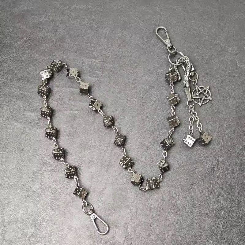 Vintage Dice and Skulls Rock Wallet Chain Size ONE SIZE - 3 Thumbnail