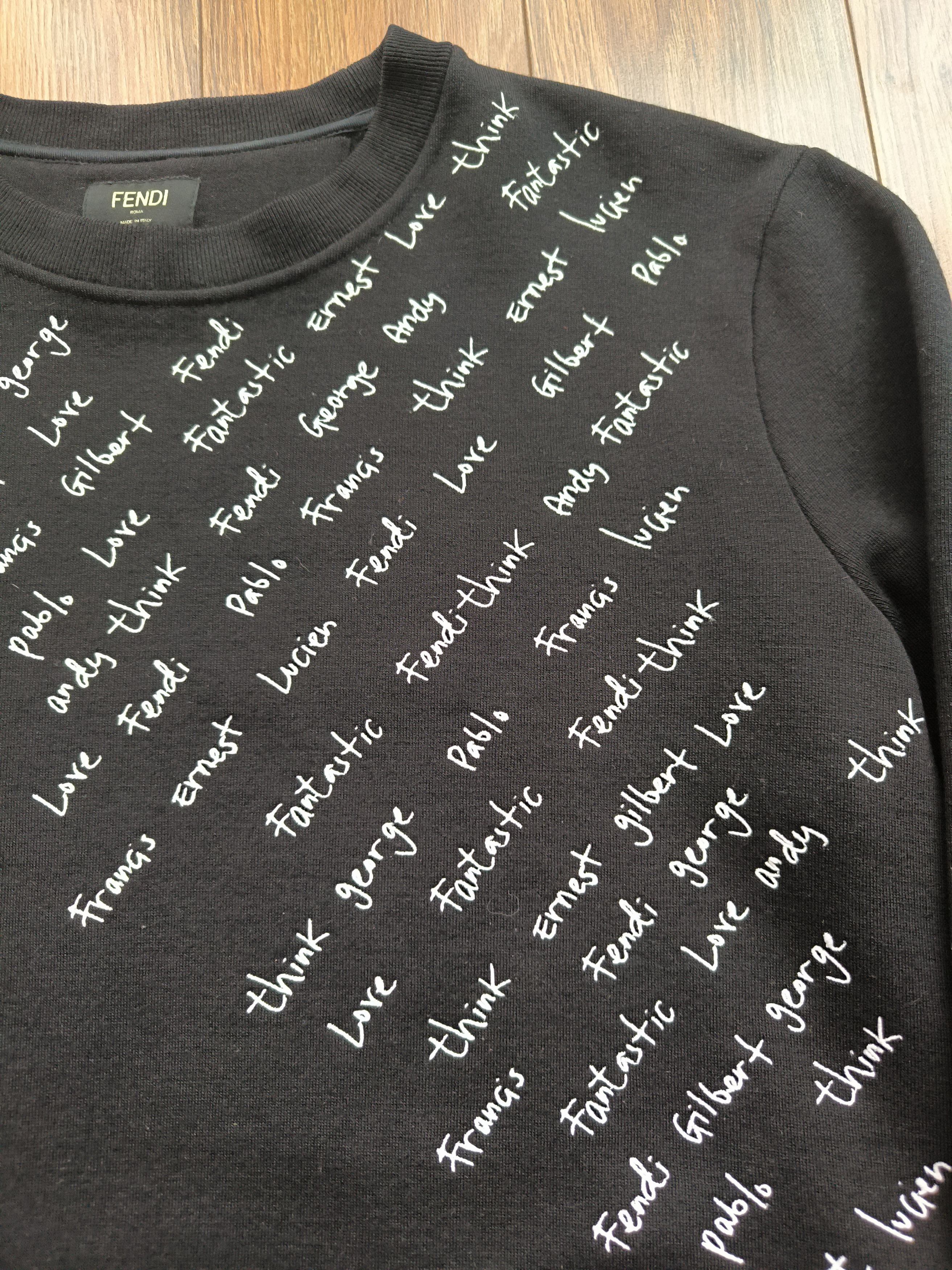 Fendi Fendi Black Crewneck, 46 IT, very good condition Size US S / EU 44-46 / 1 - 5 Thumbnail