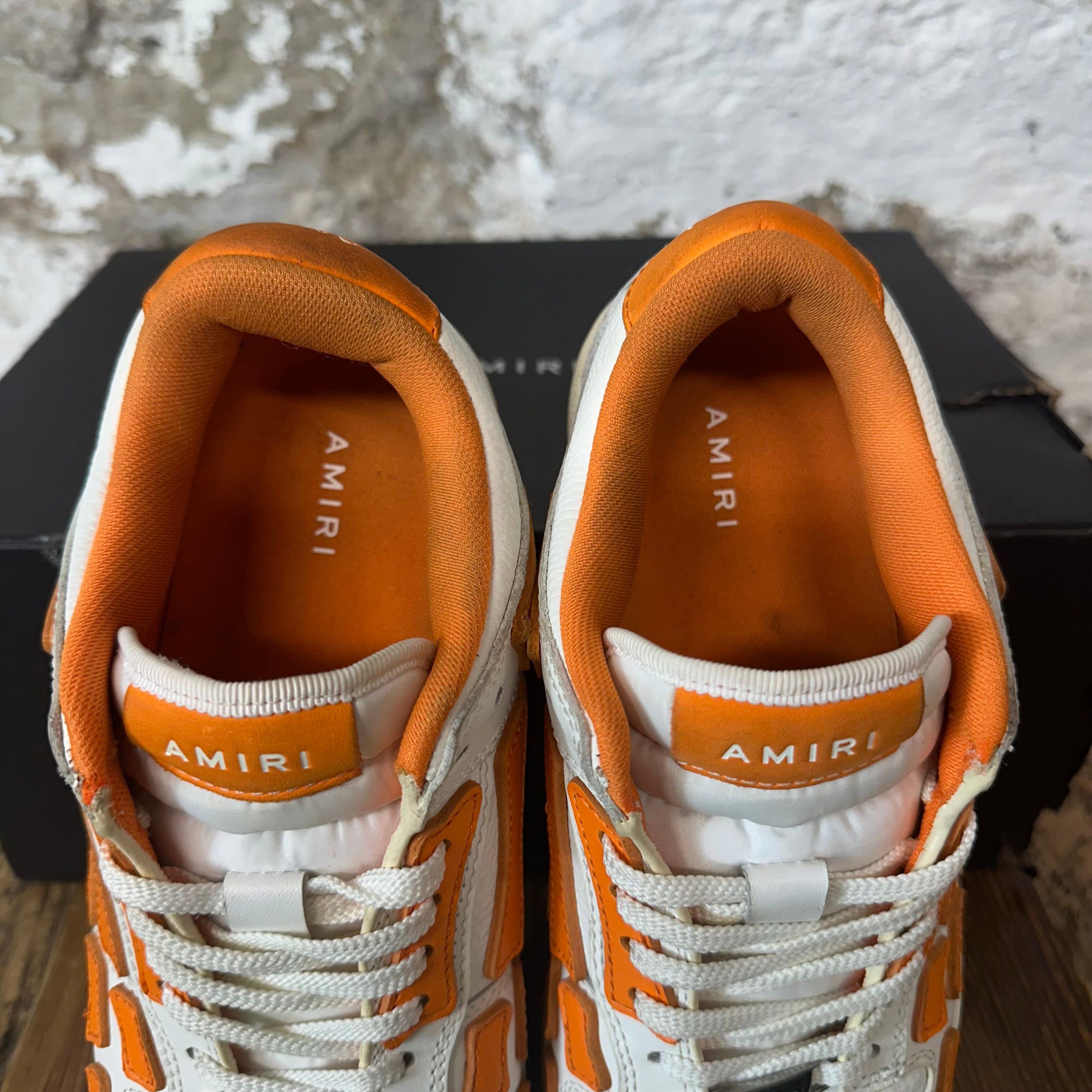 Amiri Amiri Orange Skeleton White Cream Sneaker Sz 7 (40) Size US 7 / EU 40 - 4 Thumbnail