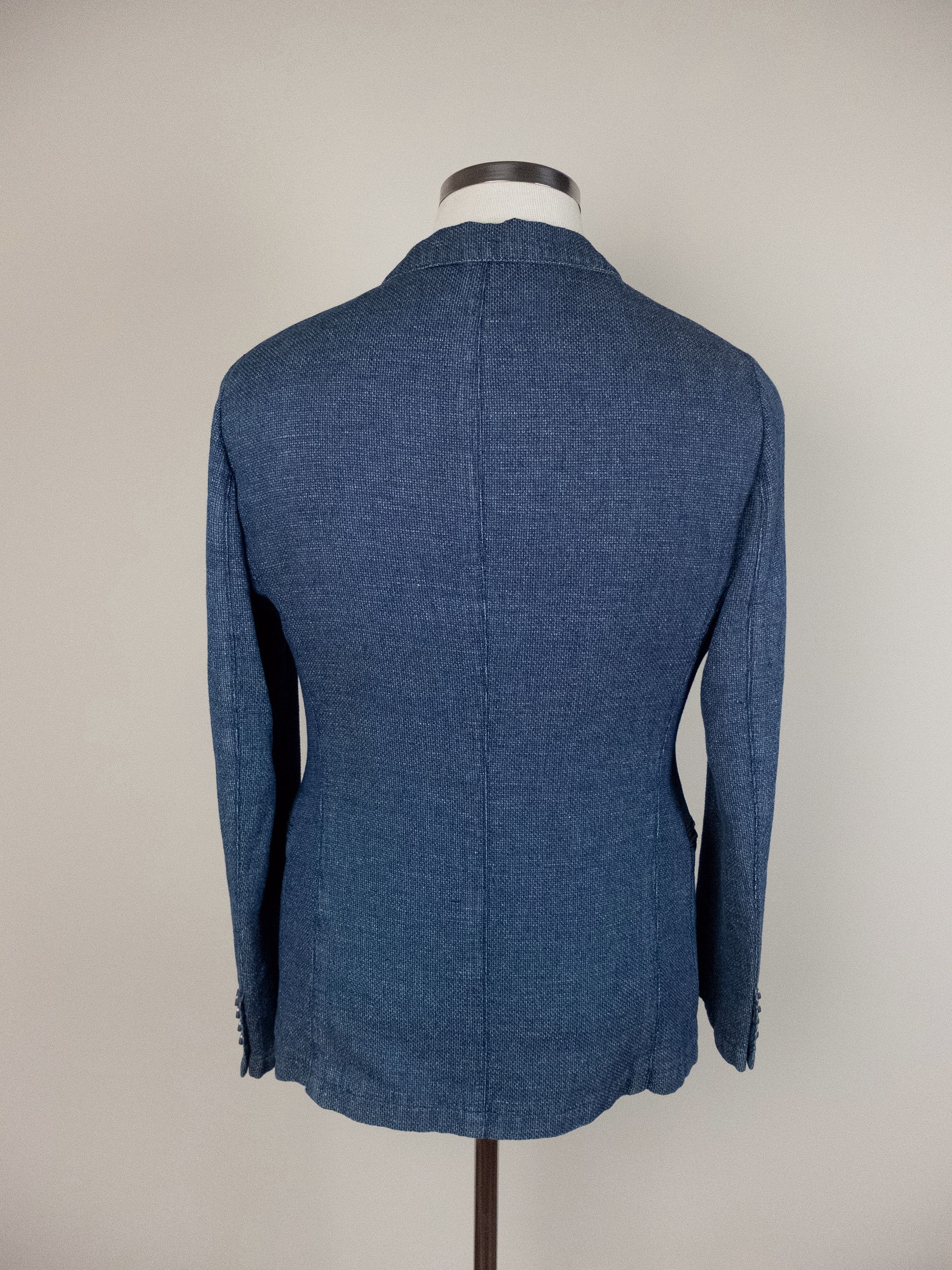 Armani Collezioni ARMANI COLLEZIONE blue cotton linen sportcoat 38 48 Size 38R - 3 Thumbnail
