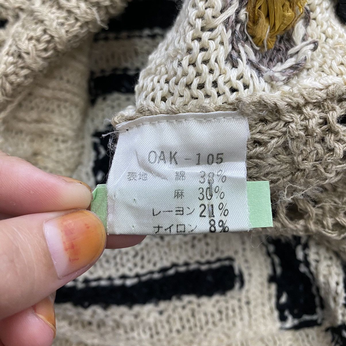 Japanese Brand FICCE By Yoshiyuki Konishi Japanese Brand Hand Knit ButtonUp Size US XL / EU 56 / 4 - 6 Thumbnail