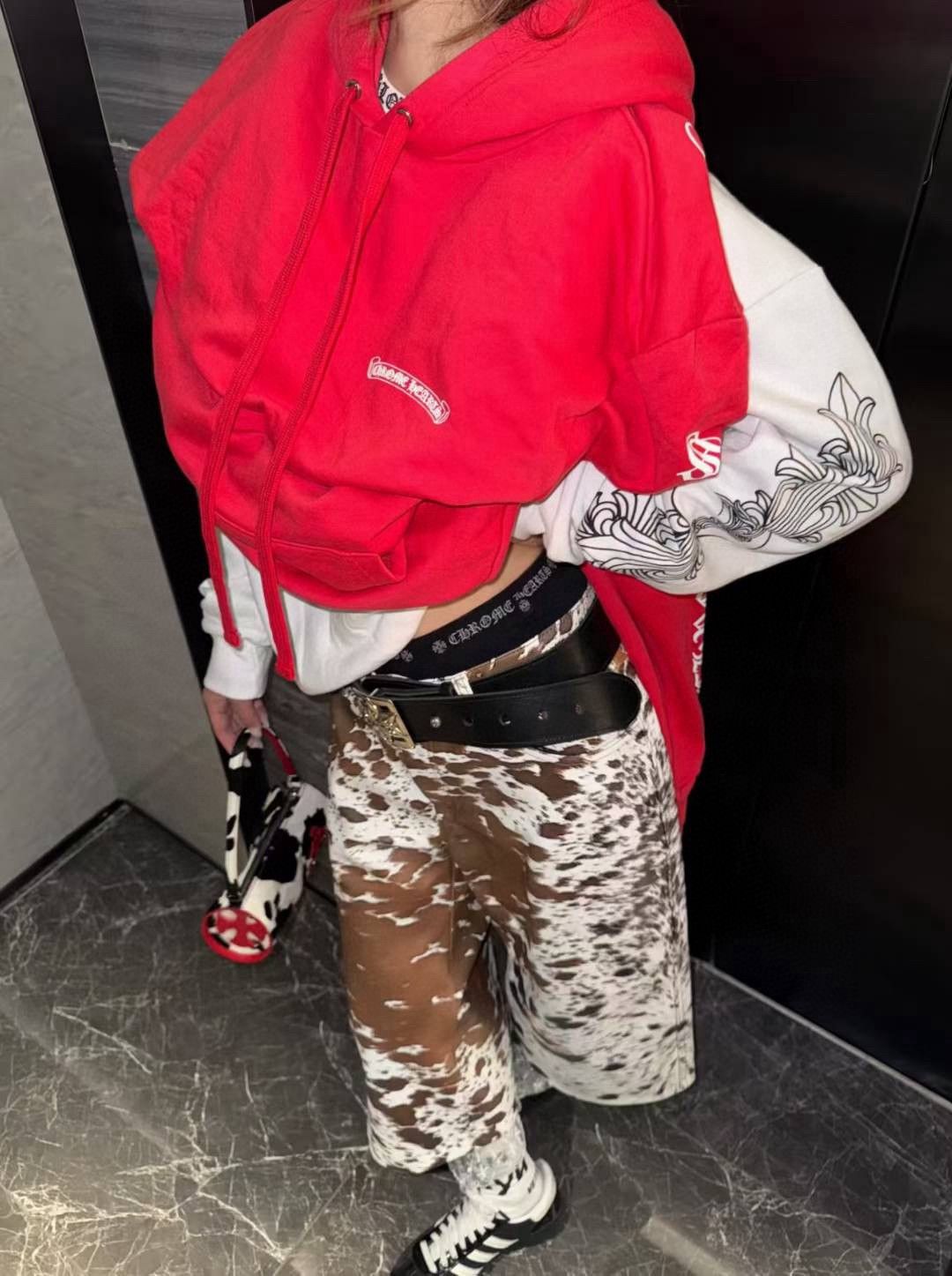 Chrome Hearts Chrome Hearts Red Scroll Logo Hoodie Size US L / EU 52-54 / 3 - 3 Thumbnail