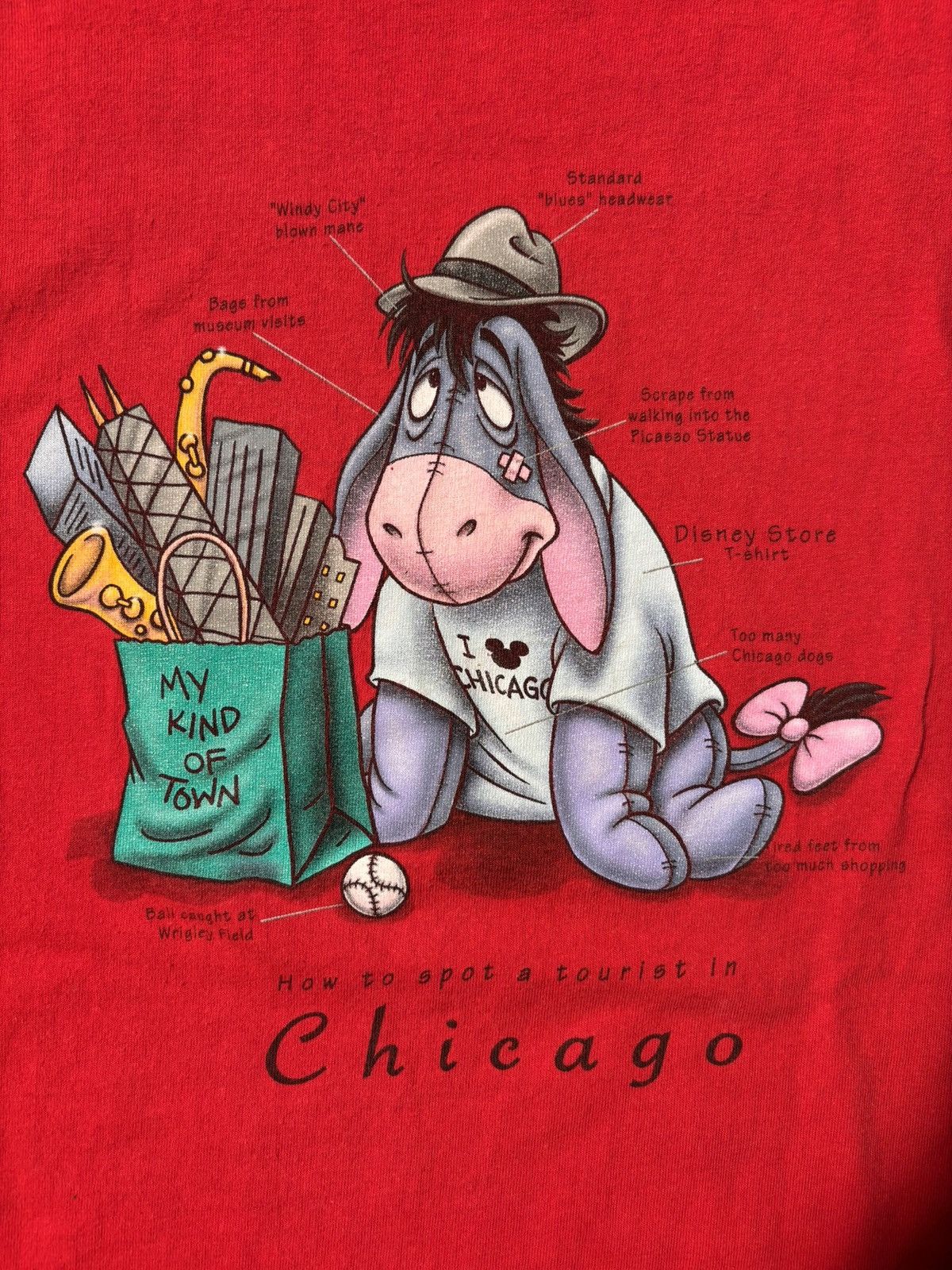 Disney Disney Winnie The Pooh Eeyore Chicago Tourist Cartoon 90’s Size US L / EU 52-54 / 3 - 2 Thumbnail