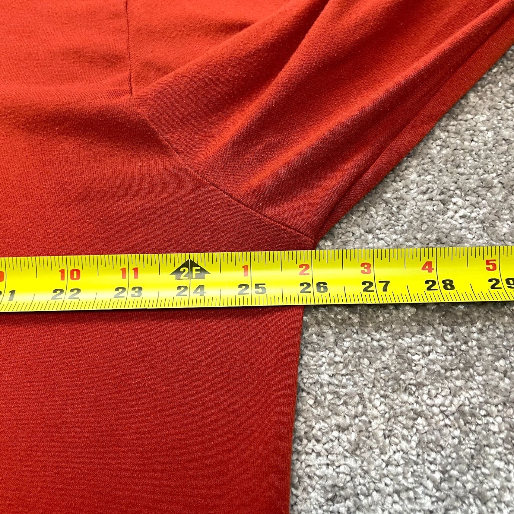 George George Shirt Mens XL Orange Long Sleeve Crew Neck Solid Adult T-Shirt Size US XL / EU 56 / 4 - 7 Thumbnail