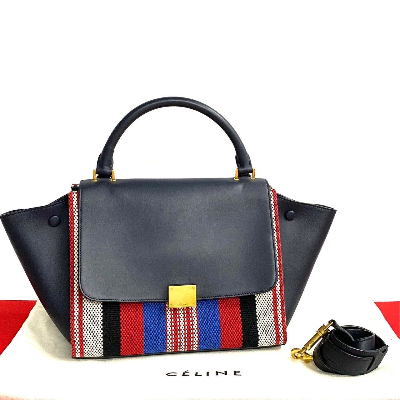 Celine Celine Shoulder Bag Navy Canvas Size ONE SIZE - 1 Thumbnail