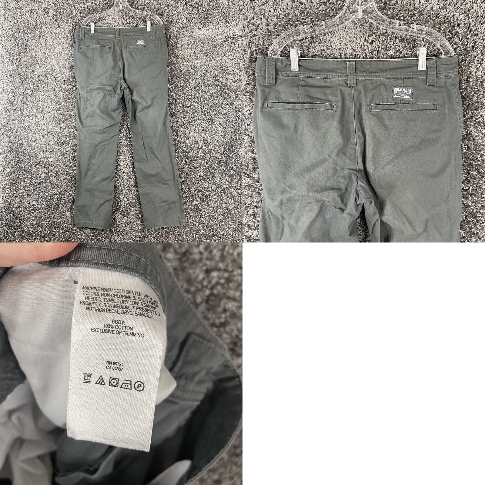 Vintage Columbia Pants Adult 36 Regular Gray Chino Mens Size US 36 / EU 52 - 8 Thumbnail