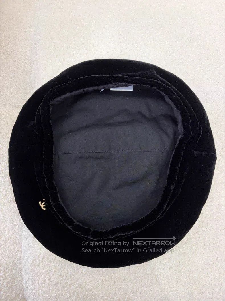 Chanel Chanel Size M Velvet beret Size ONE SIZE - 2 Thumbnail