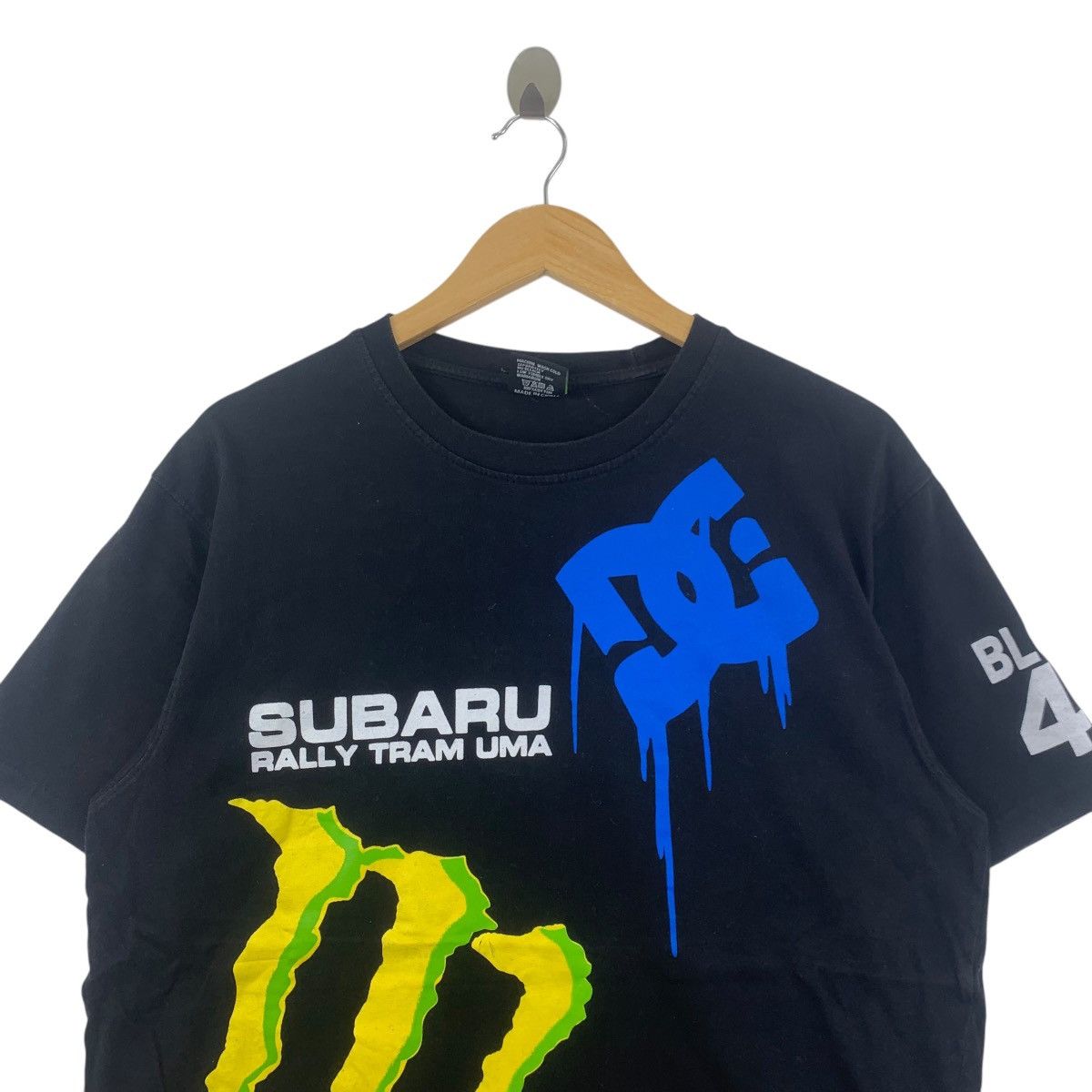 Vintage SUBARU RALLY TRAM UMA Monster Energy Tee Shirt Top Size US XL / EU 56 / 4 - 3 Thumbnail
