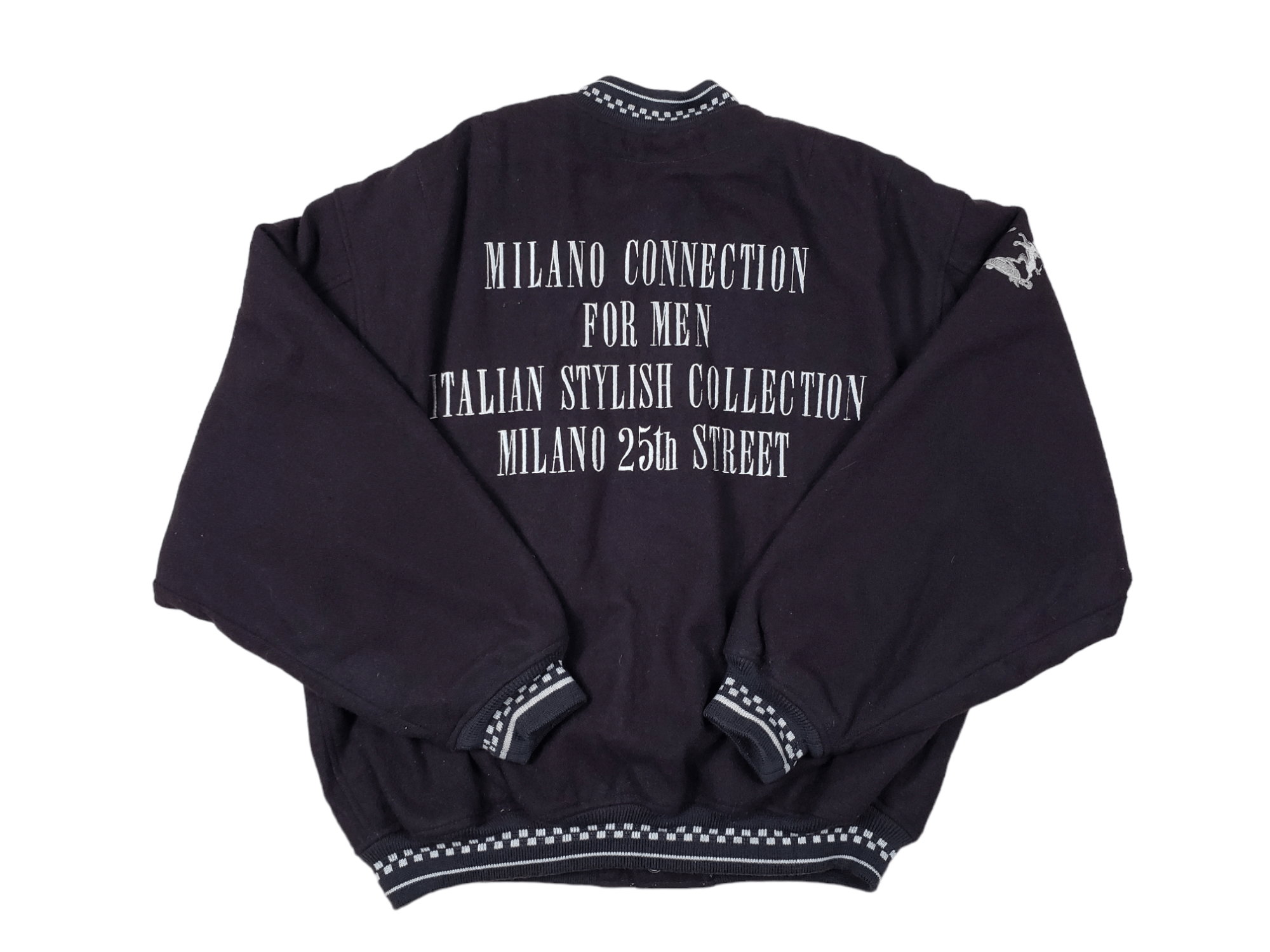 image of Outdoor Life x Varsity Jacket Vintage Milano Connection Varsity Jacket Wool in Dark Brown (Size Lar