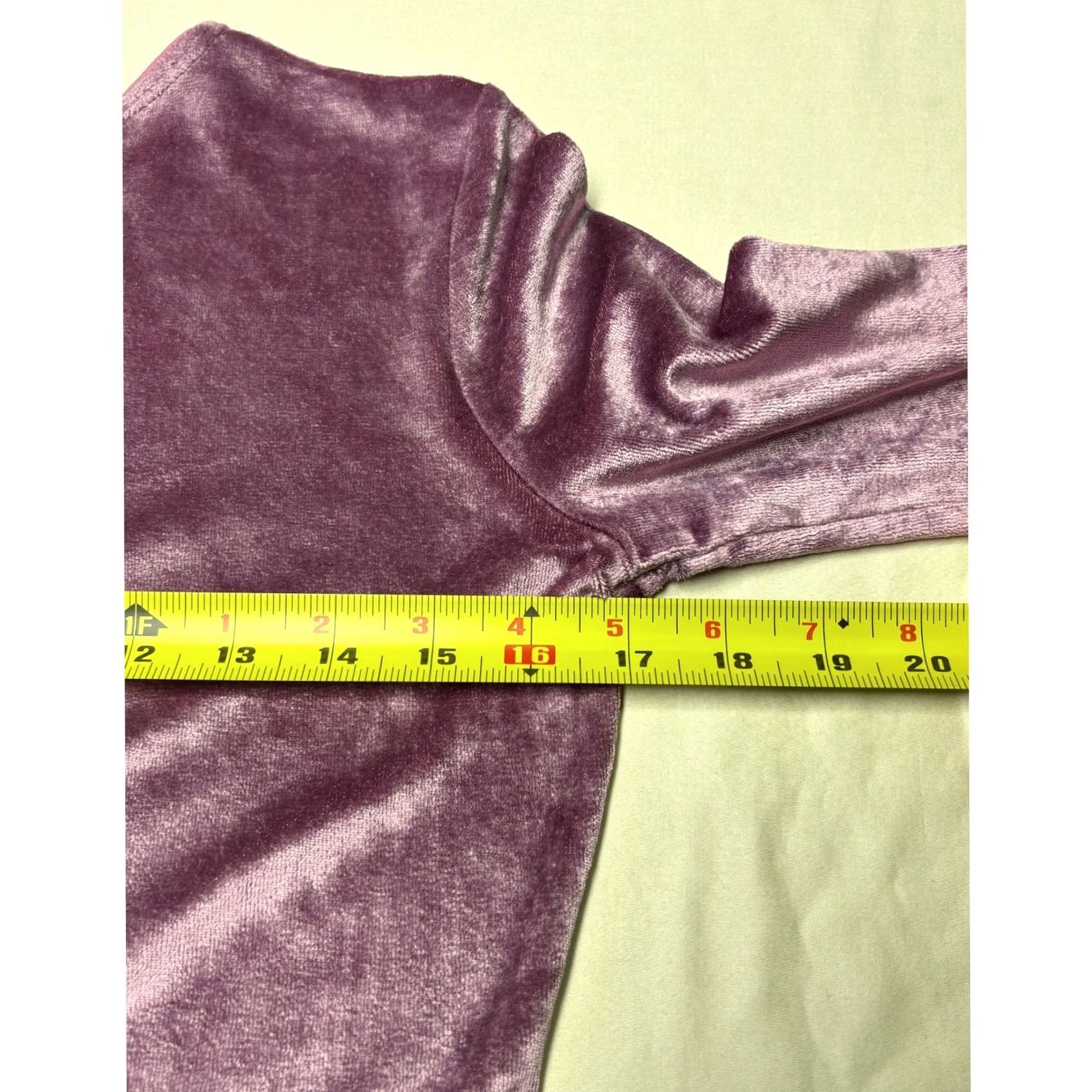 Vince Vince Velvet Long Sleeve Crew Neck Top Modal Blend S Purple Women Blouse Velvet Size S / US 4 / IT 40 - 6 Thumbnail