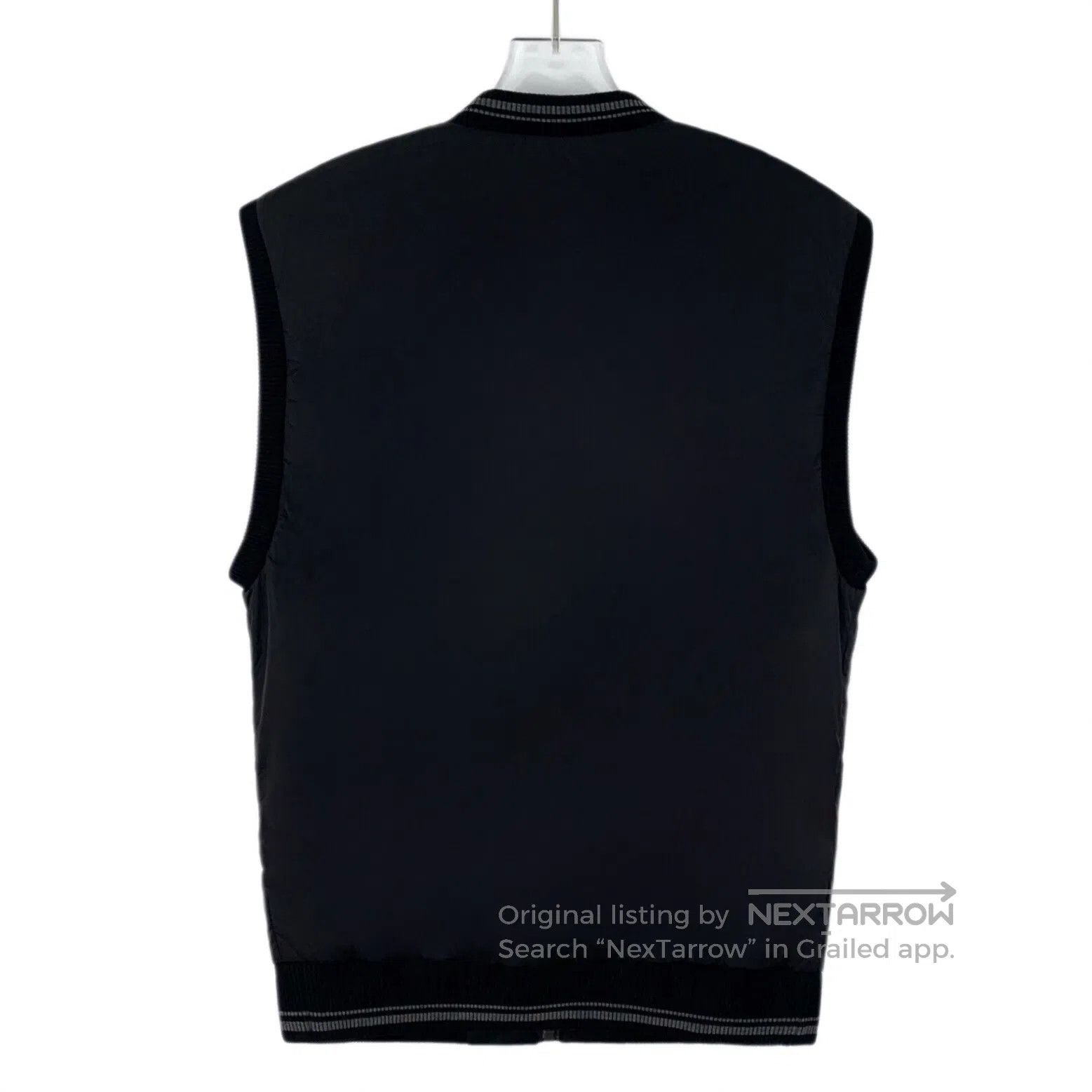 Dolce & Gabbana Dolce Gabbana Black cotton vest jacket with crown bee embr Size US S / EU 44-46 / 1 - 2 Thumbnail
