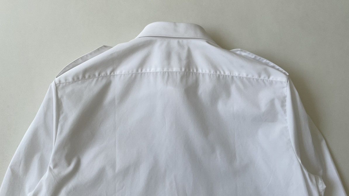 Prada S/S 24 White Cotton Officer Utility Shirt Size US L / EU 52-54 / 3 - 13 Thumbnail