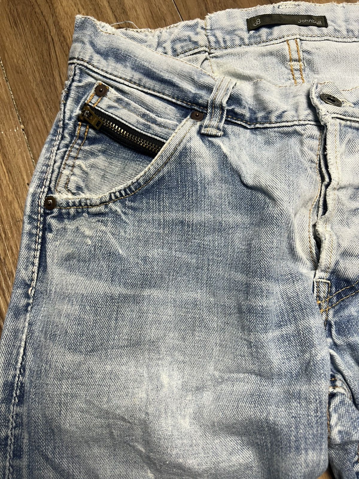 Johnbull Vtg Johnbull Japan Distressed Denim Jeans Paint Splatter(45) Size US 28 / EU 44 - 7 Thumbnail