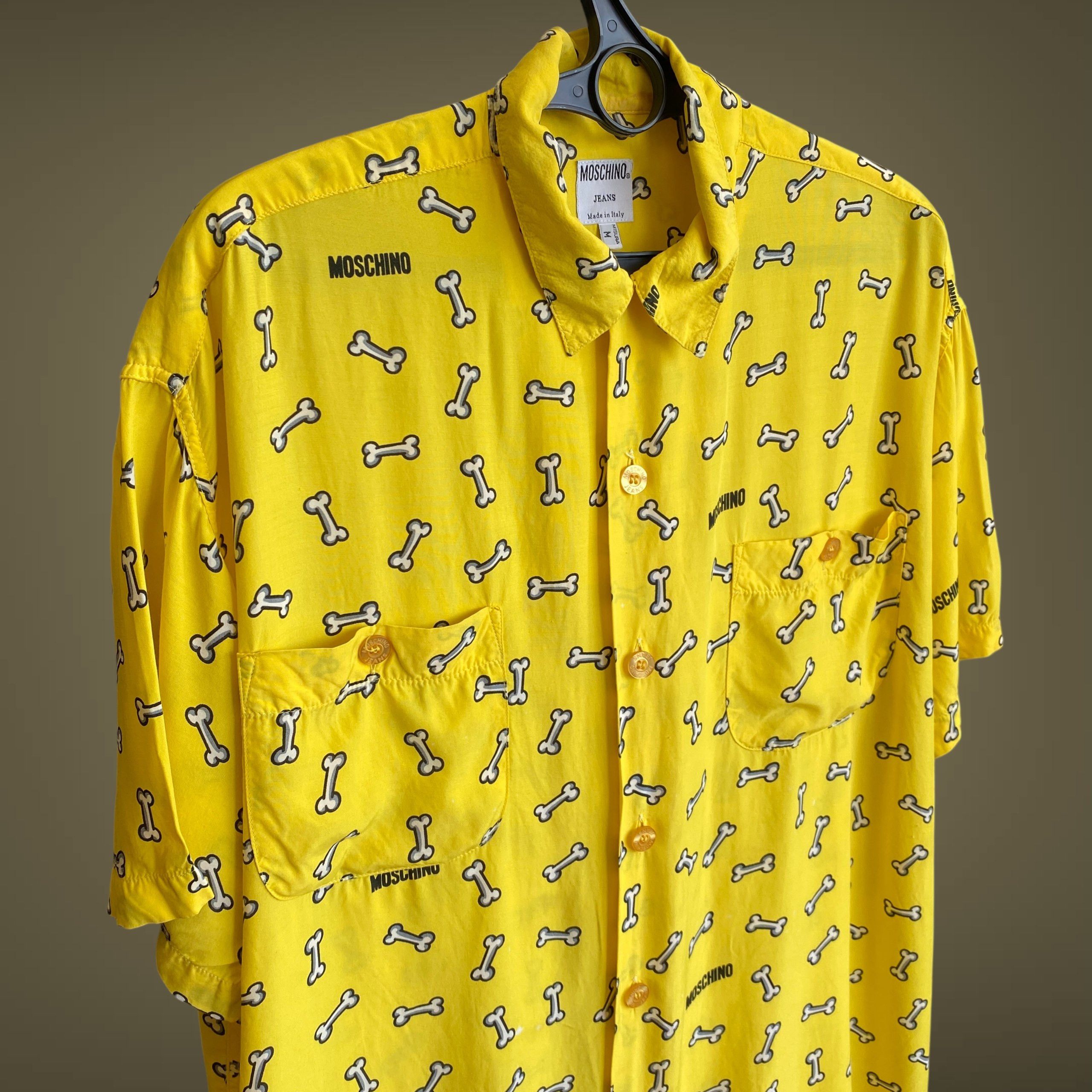 Moschino Moschino 90x Vintage Mens Shirt Size US M / EU 48-50 / 2 - 3 Thumbnail