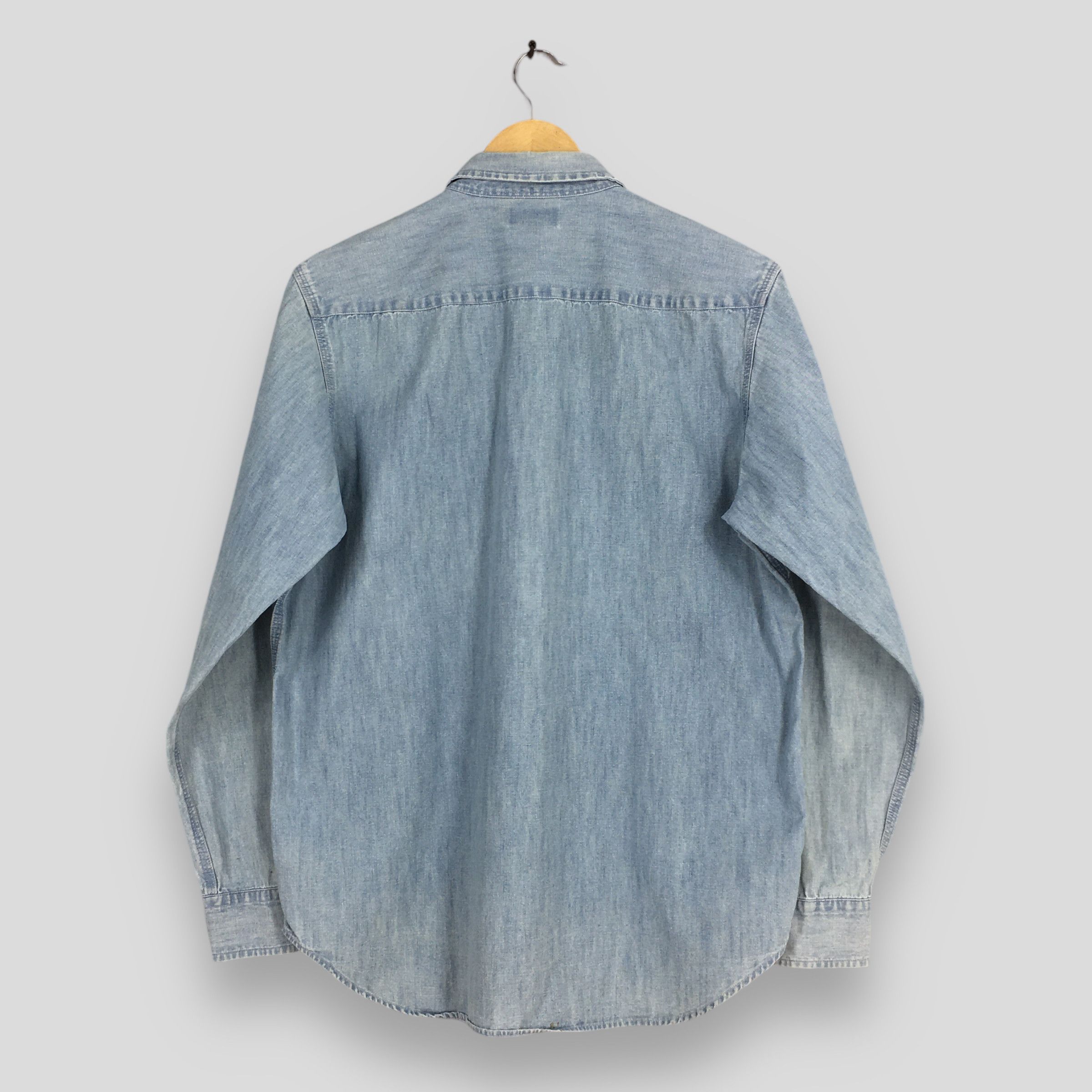 Polo Ralph Lauren Vintage Polo Ralph Lauren Blue Chambray Shirt Small Size US S / EU 44-46 / 1 - 6 Thumbnail