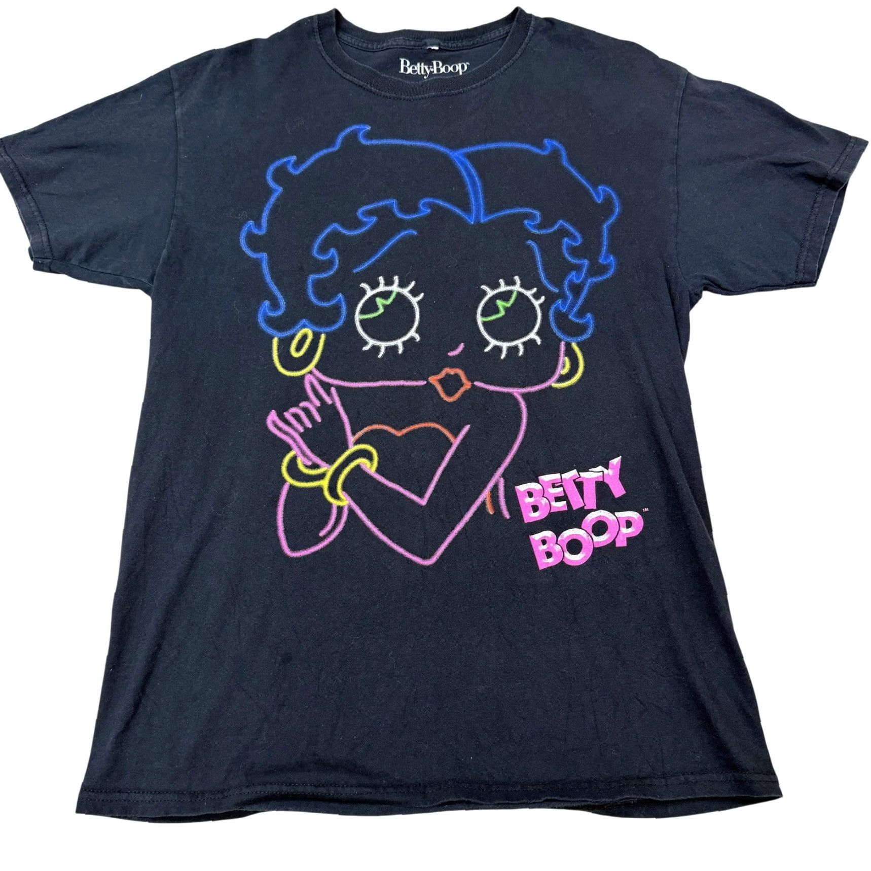 Doublet Betty Boop Shirt Mens Medium Black Neon Outline Double Sided Graphic Tee Size US M / EU 48-50 / 2 - 2 Thumbnail