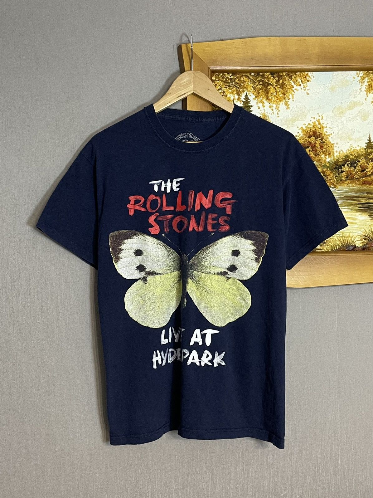 Band Tees × Vintage Vintage Rolling Stones 50 Years Live Hyde Park T-shirt Size US M / EU 48-50 / 2 - 1 Thumbnail