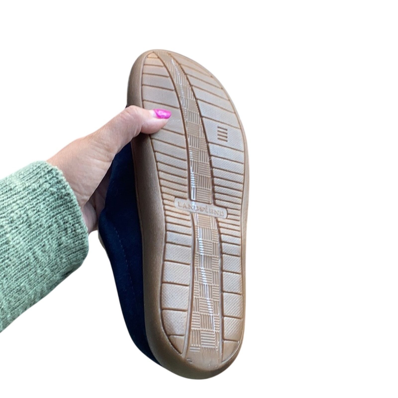 Lands' End Land’s End blue suede Sherpa lined slippers warm size 7 Size US 7 / IT 37 - 7 Thumbnail