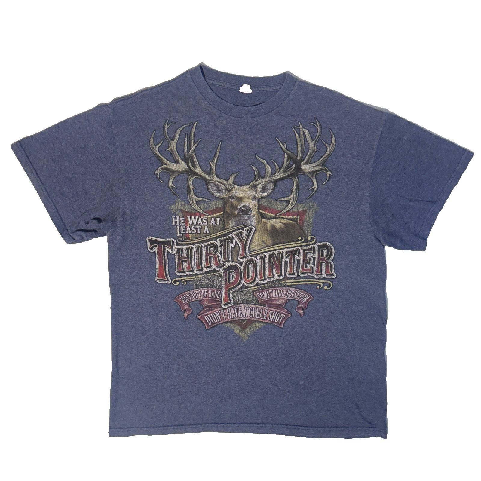 Gildan He Was At Least A Thirty Pointer Funny Redneck Hunting Humor Size US XXL / EU 58 / 5 - 1 Thumbnail