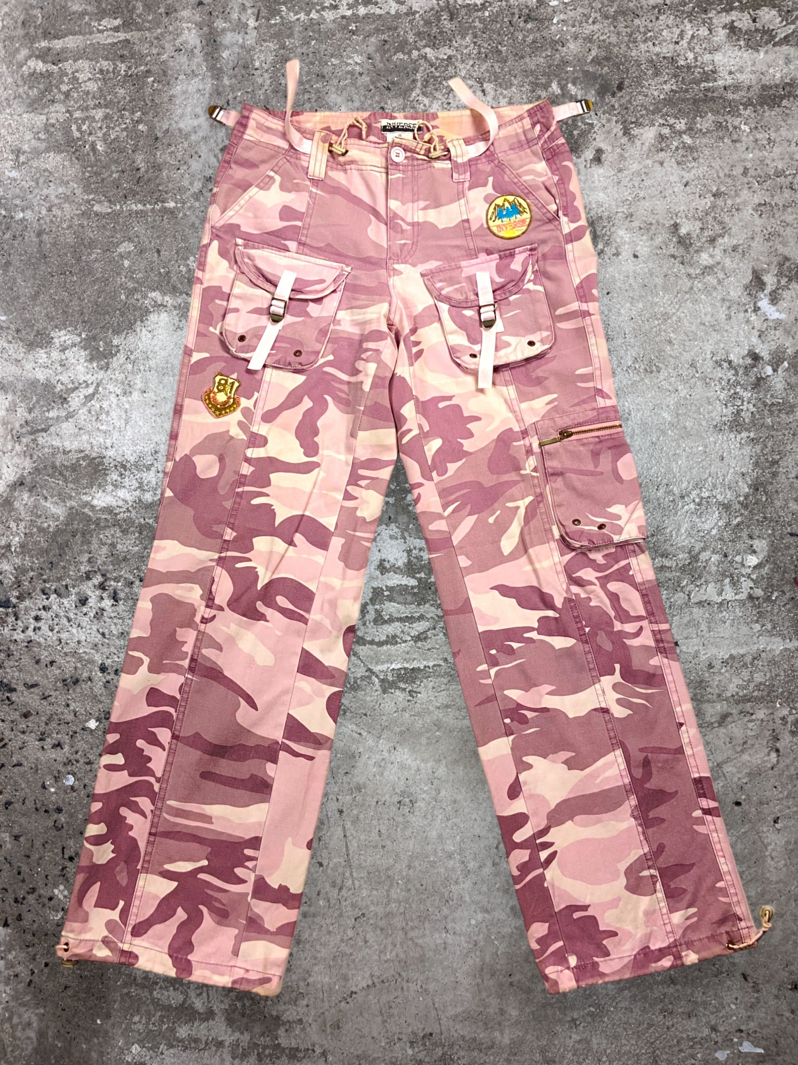 Japanese Brand MULTIPOCKET BONDAGE CUTE BABY PINK Y2K CARGO PANTS - № 3088 Size US 30 / EU 46 - 1 Thumbnail