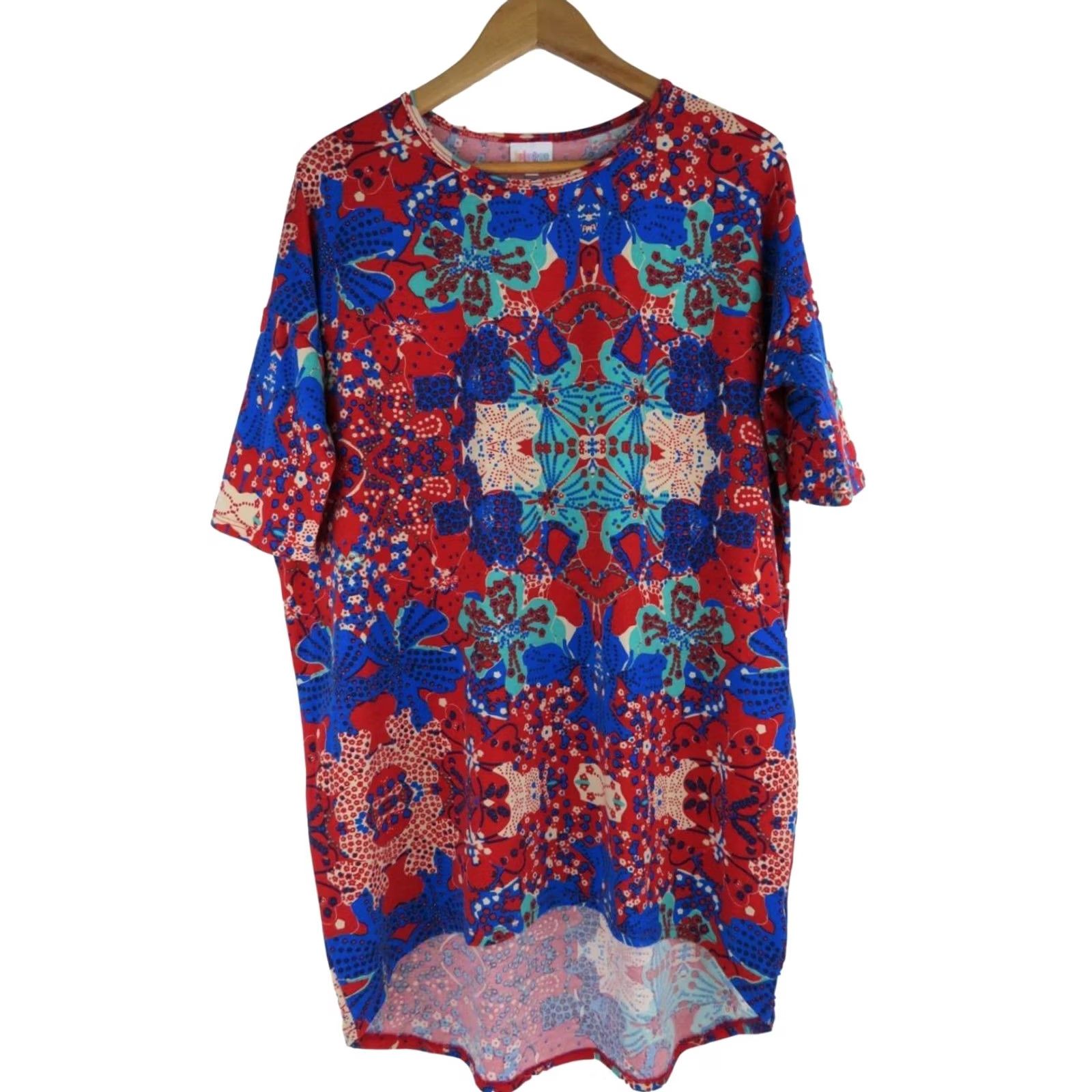 Vintage LULaRoe Floral Irma T Shirt Tunic Small Womens Top Tee High Low Flower Size S / US 4 / IT 40 - 2 Thumbnail