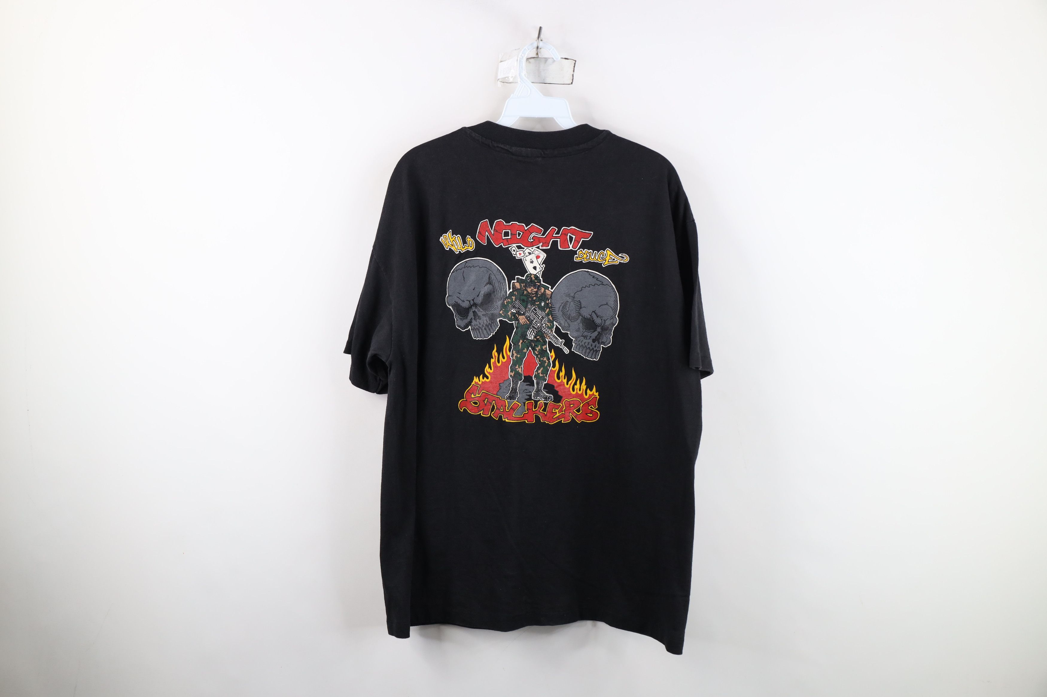 Vintage Vintage 90s 38th Infantry Night Stalkers Army T-Shirt Black Size US L / EU 52-54 / 3 - 10 Thumbnail