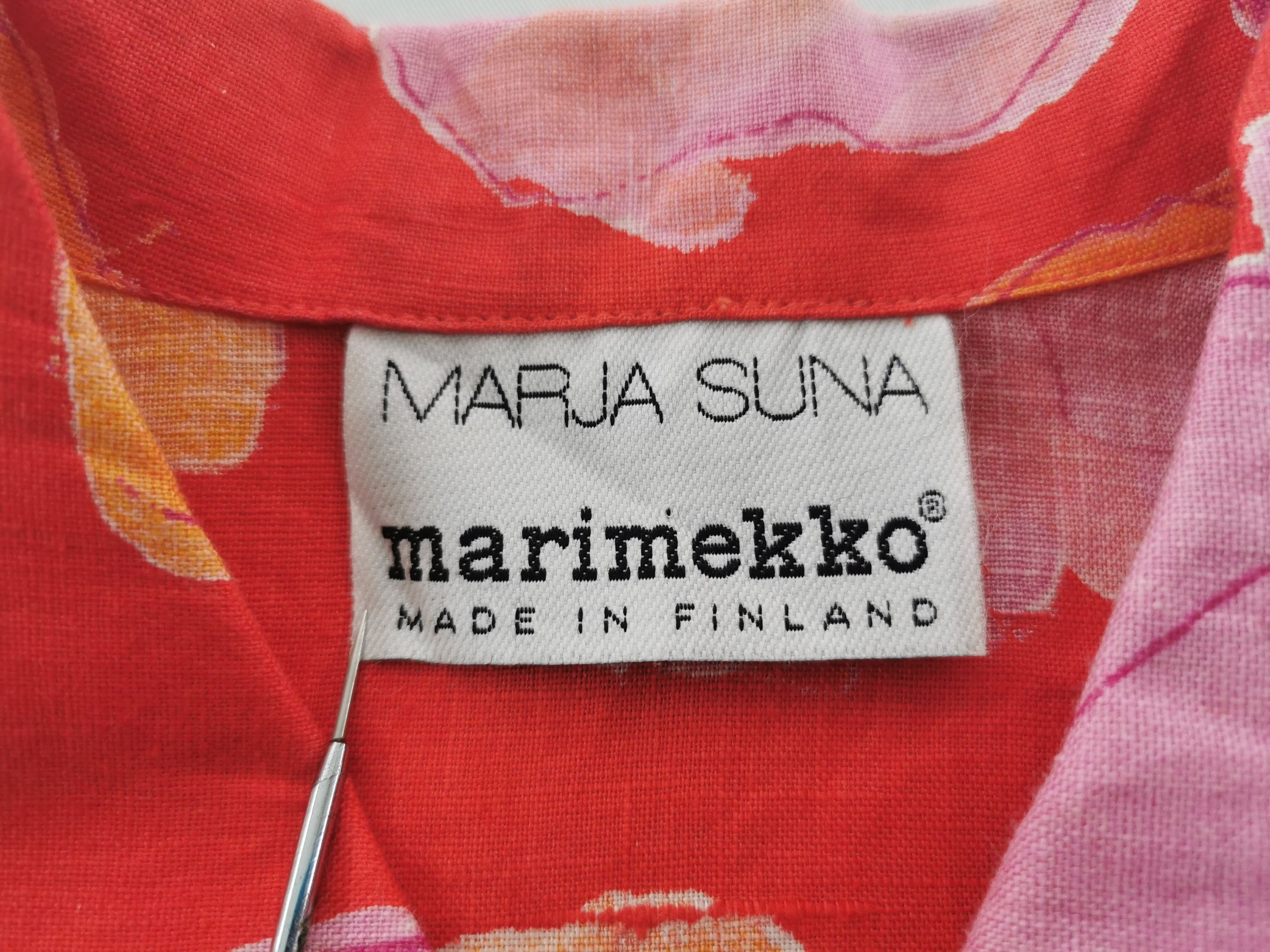 Marimekko Vintage Marimekko Marja Suna Floral Blouse Shirt Size M Size M / US 6-8 / IT 42-44 - 4 Thumbnail