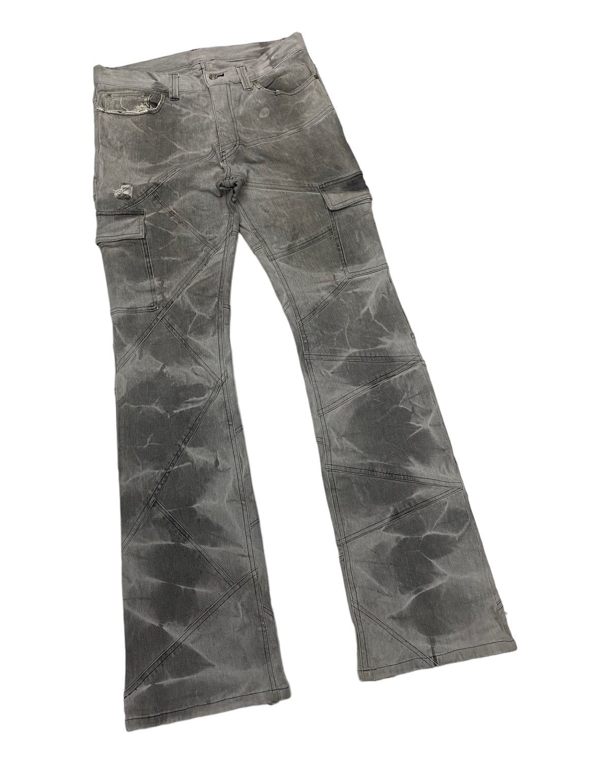 Tornado Mart 🔥FLARE CARGO PANTS MODERN LOVERS MULTI POCKET HAGI STYLE Size US 32 / EU 48 - 4 Thumbnail