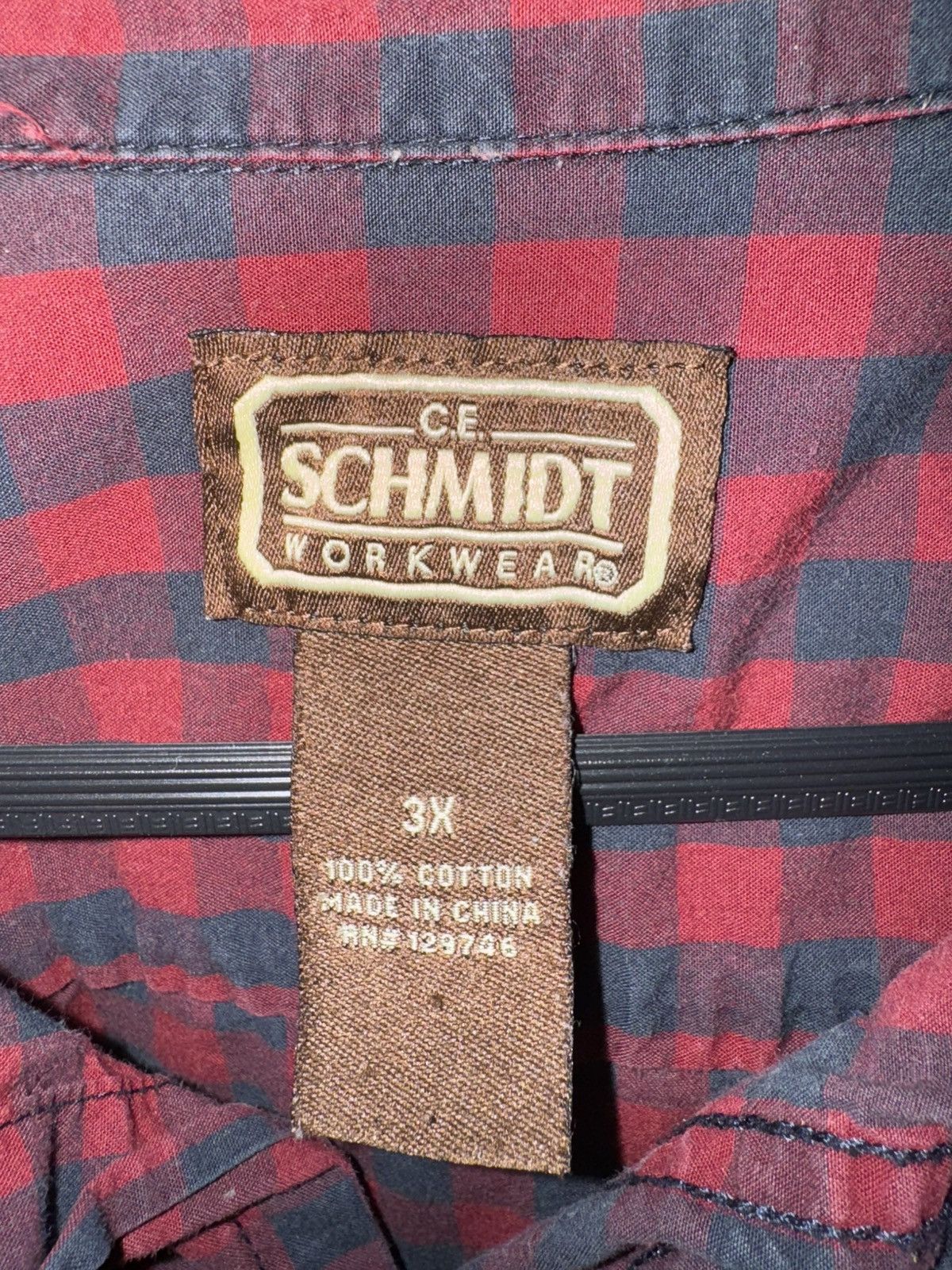 SCHMIDT CE Schmidt Workwear 3XL Button flannel long sleeve vintage Size US XXL / EU 58 / 5 - 12 Thumbnail