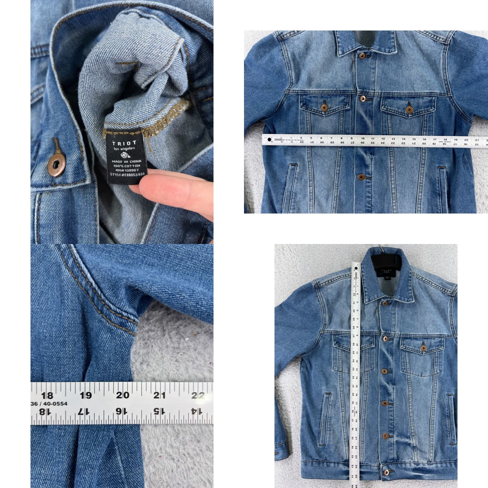 Lee VINTAGE Lee Jacket Womens L Blue Denim Trucker 100% Cotton Pockets 70's Theme American Music Basic Jacket Size L / US 10 / IT 46 - 8 Thumbnail