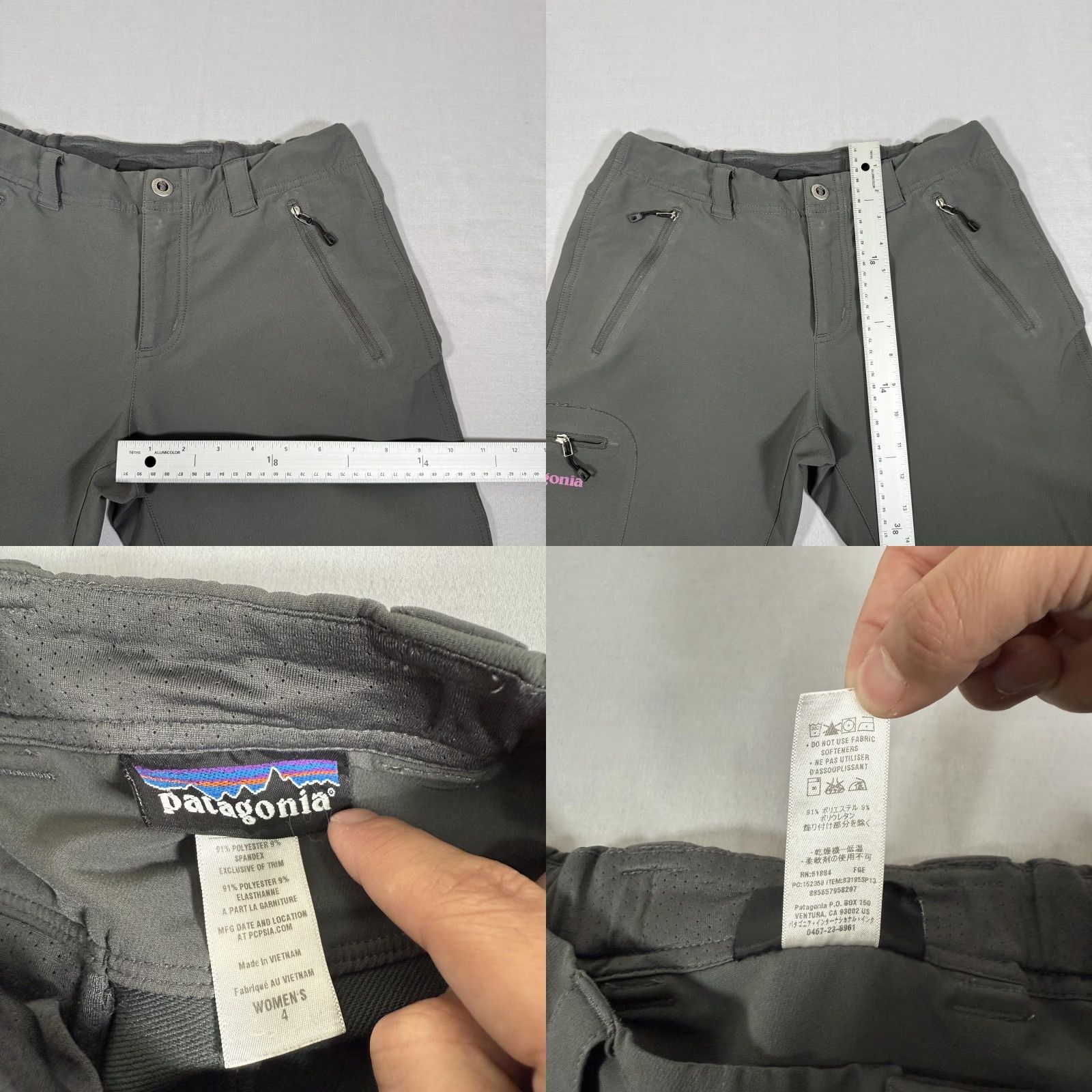 Patagonia Patagonia Pants Womens 4 Gray Cargo Lightweight Outdoor Hike Climb Size 27" / US 4 / IT 40 - 8 Thumbnail