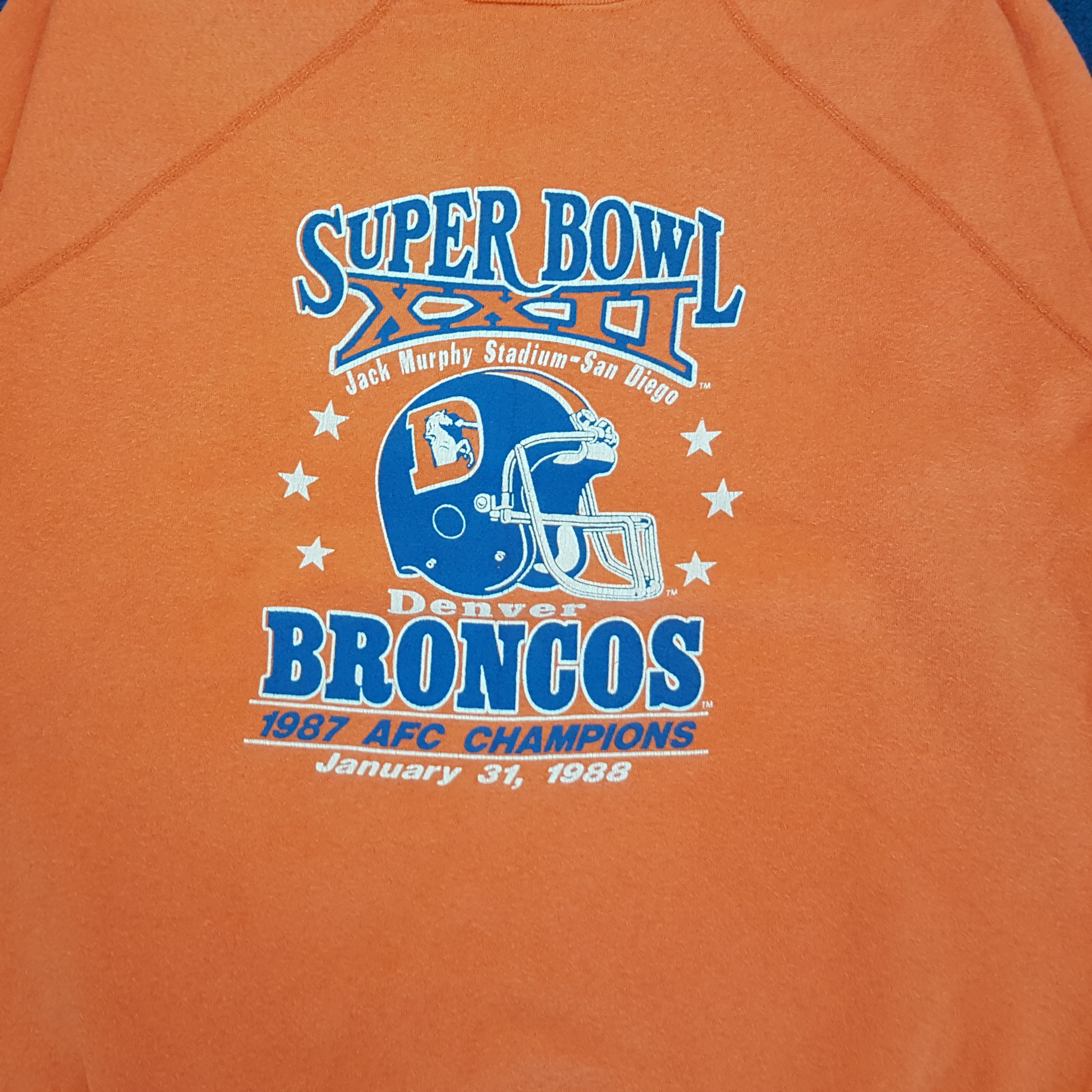 NFL × Vintage Vintage NFL Super Bowl XXII Denver Broncos AFC Sweatshirts Size US M / EU 48-50 / 2 - 2 Thumbnail