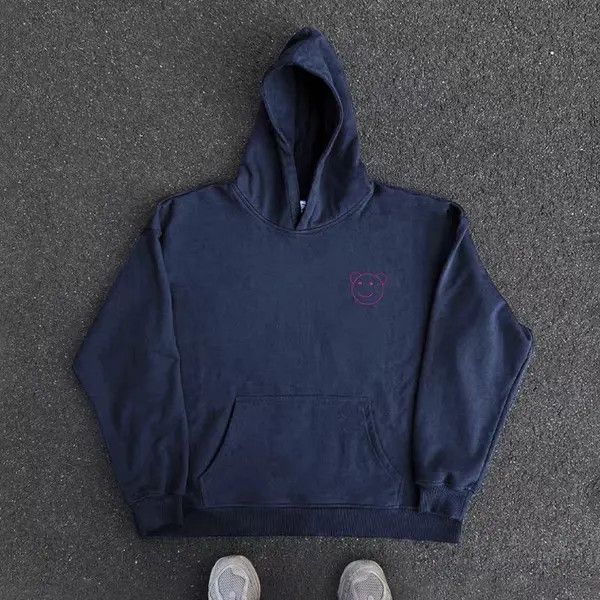 VIBE Hip Hop Street Bear Print Loose XXL Hooded Sweatshirt Size US XXL / EU 58 / 5 - 6 Thumbnail