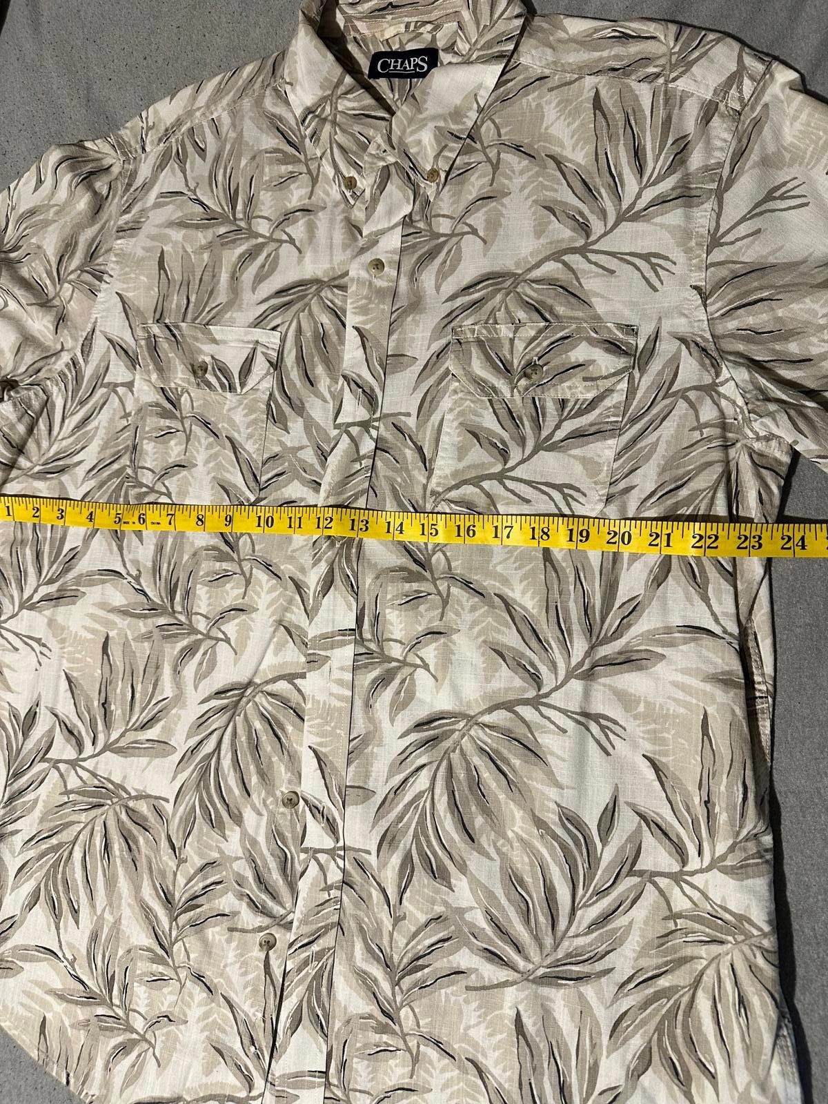 Chaps Chaps Men's Short Sleeve Tropical Leaf Shirt - Size L Size ONE SIZE - 7 Thumbnail