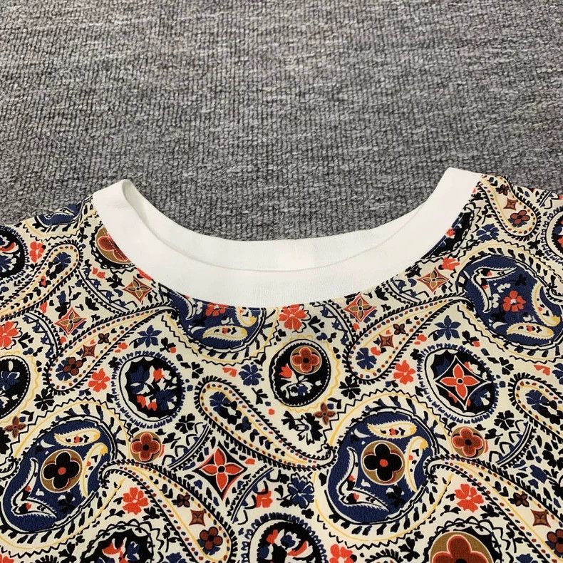 Louis Vuitton Louis Vuitton White cashew print patchwork short sleeve Size US M / EU 48-50 / 2 - 8 Thumbnail