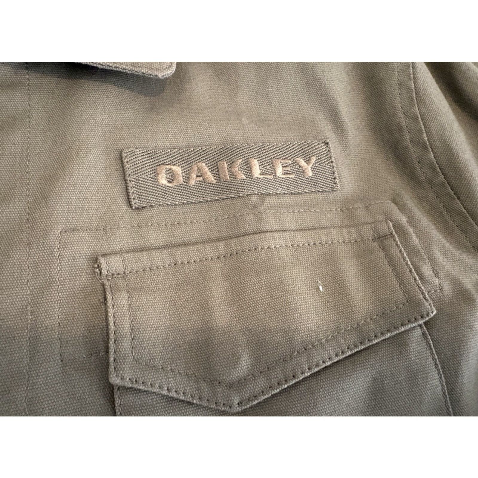 Oakley Oakley Jacket Military Full Zip Canvas Green L Logo Men Regular Size US L / EU 52-54 / 3 - 3 Thumbnail